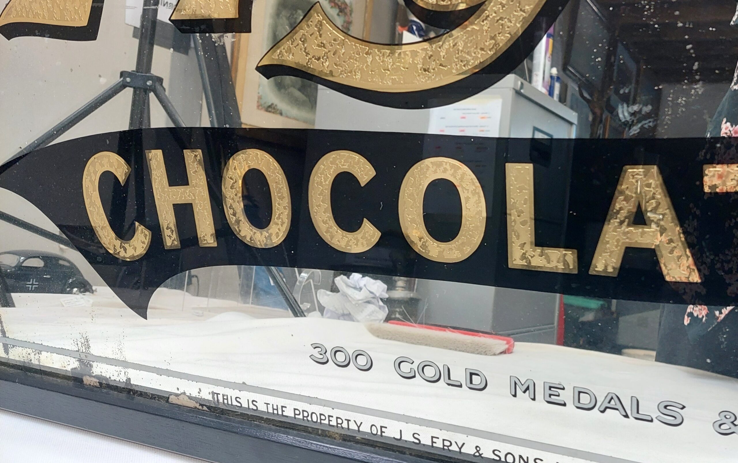 c1910 Fry's Chocolate Advertising Mirror - Image 7