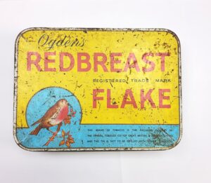 1920s Ogdens Redbreast Flake Tin