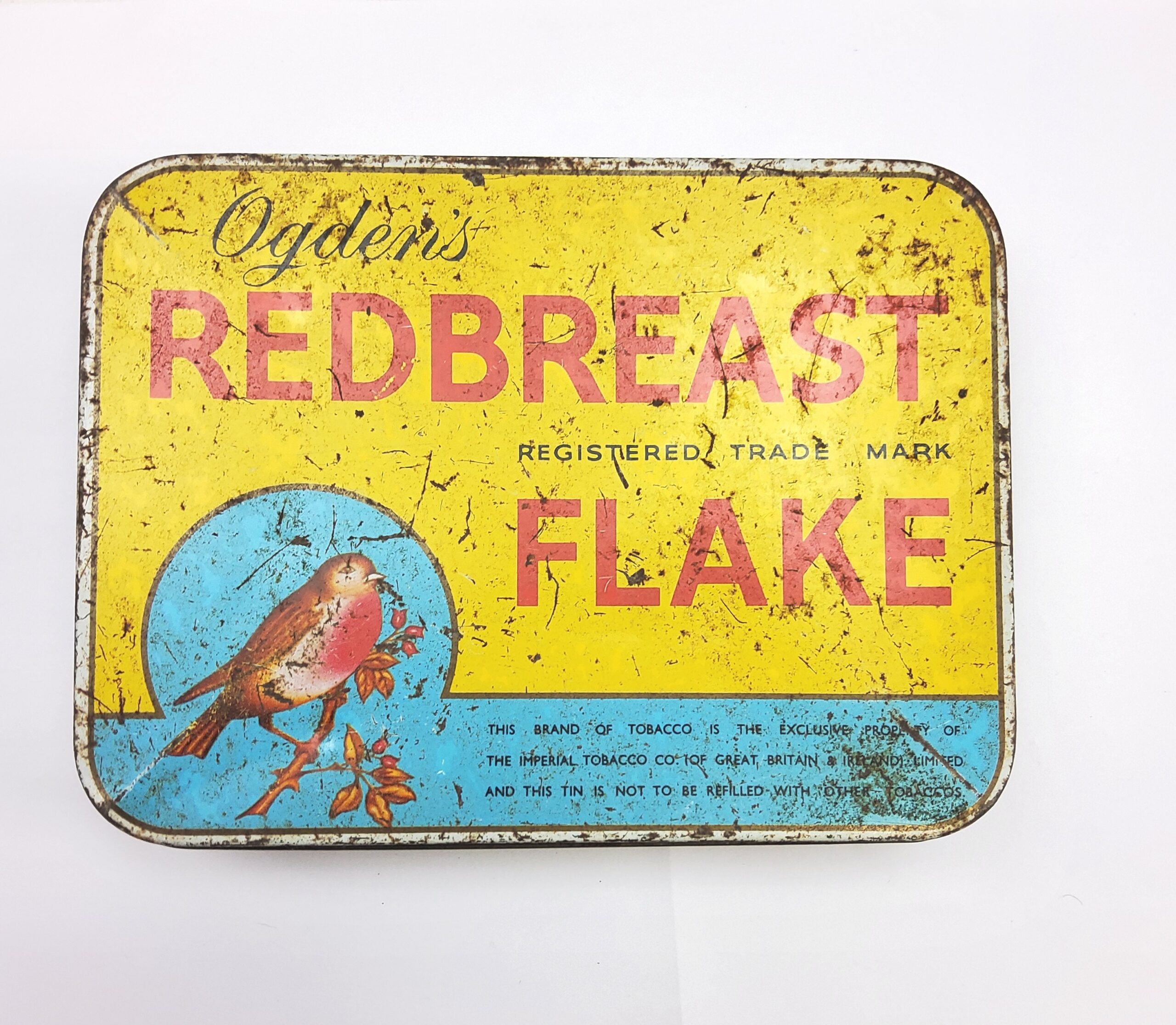 1920s Ogdens Redbreast Flake Tin