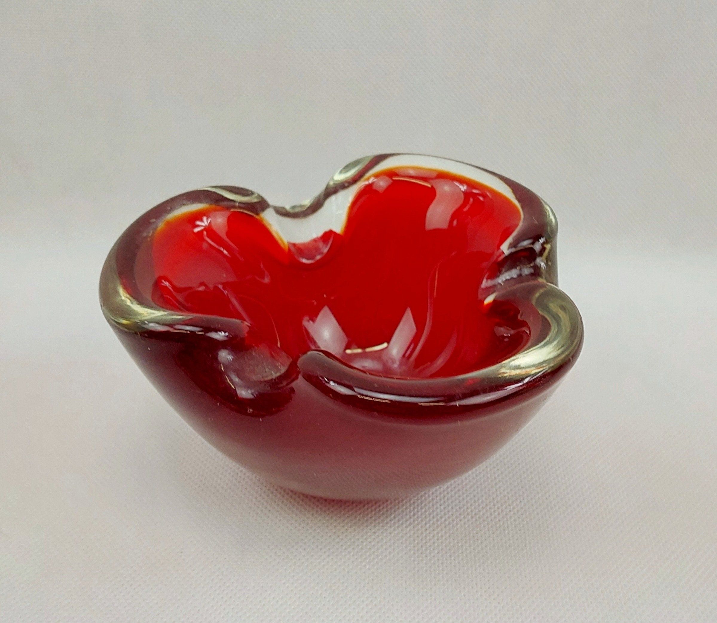 1970s Italian Murano Red Bowl