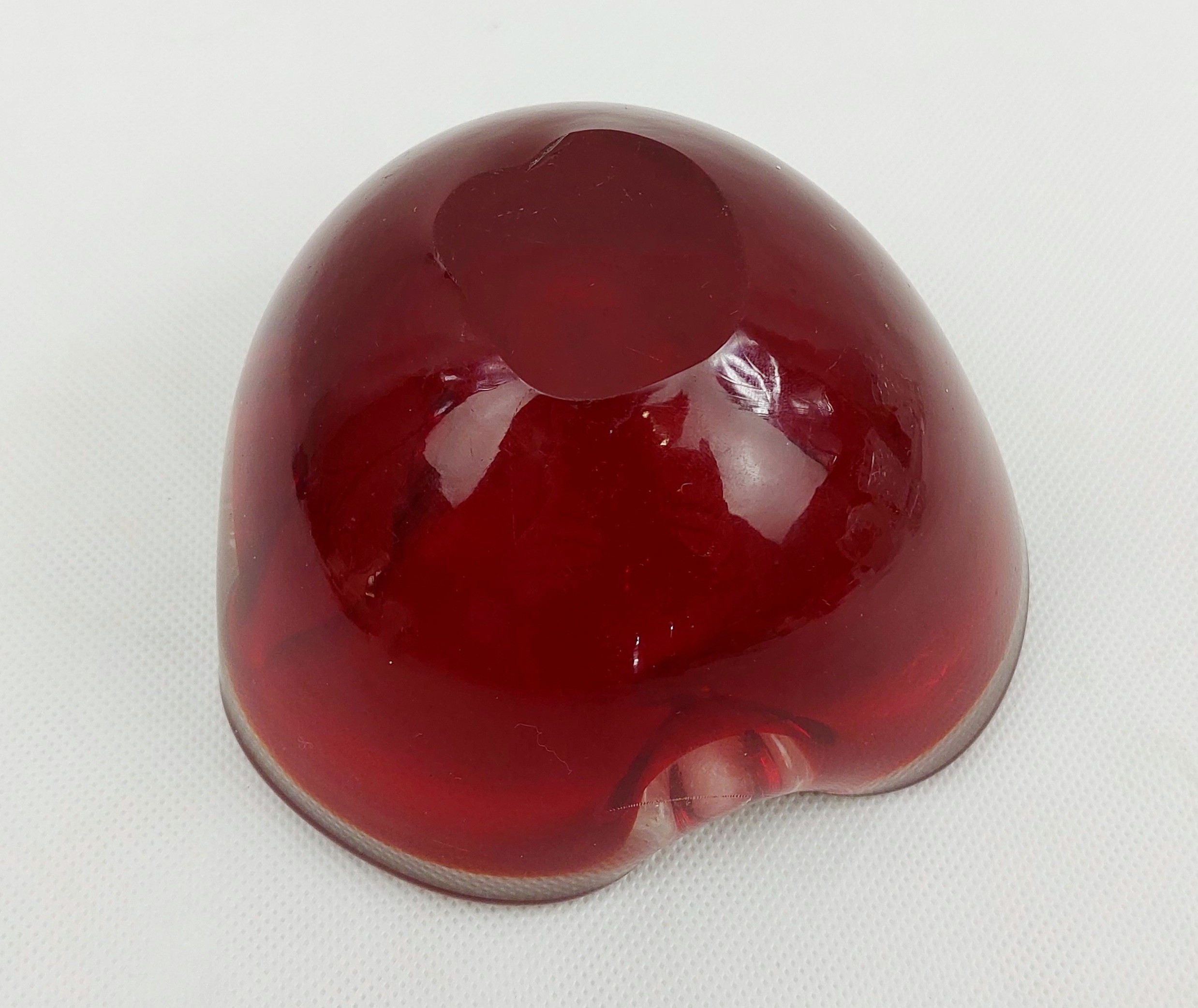 1970s Italian Murano Red Bowl - Image 4