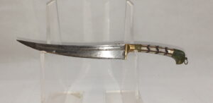 19th Indo Persian Pesh Kabz Dagger With Jade And Mother Of Pearl Grip
