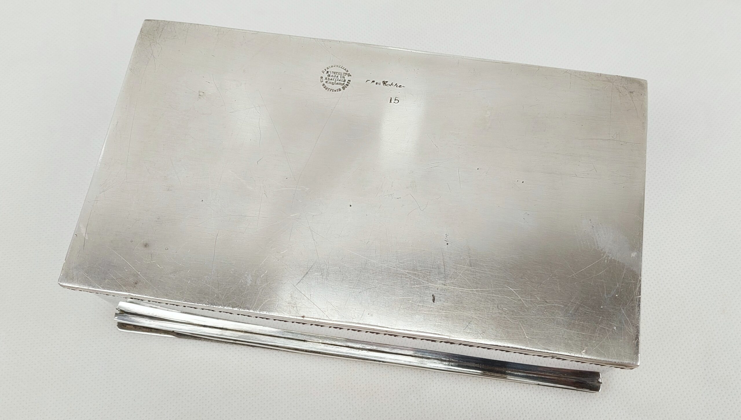 Silver Plate Cigarette Tin - Image 8