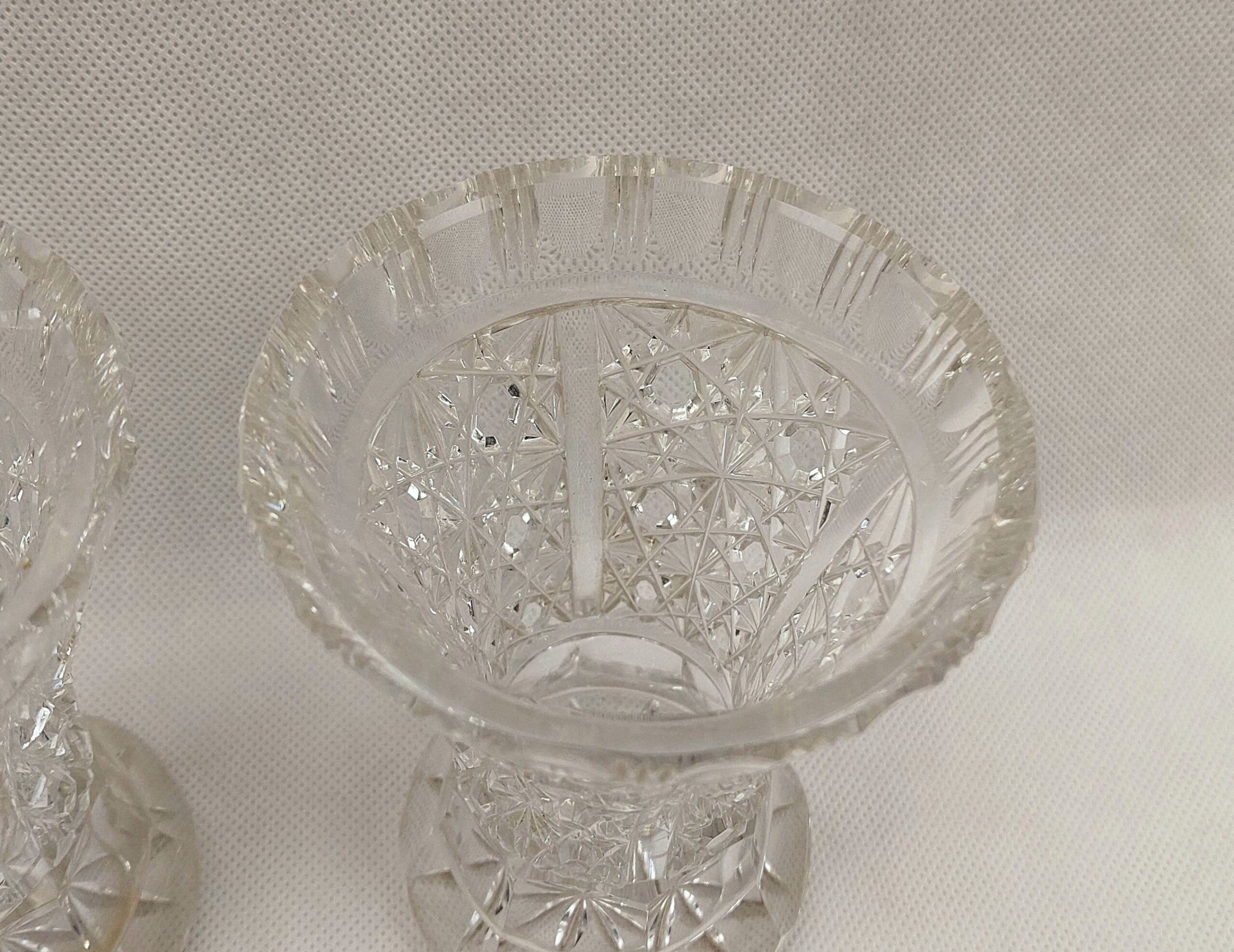 Pair Of Victorian Crystal Cut Glass Vases - Image 5