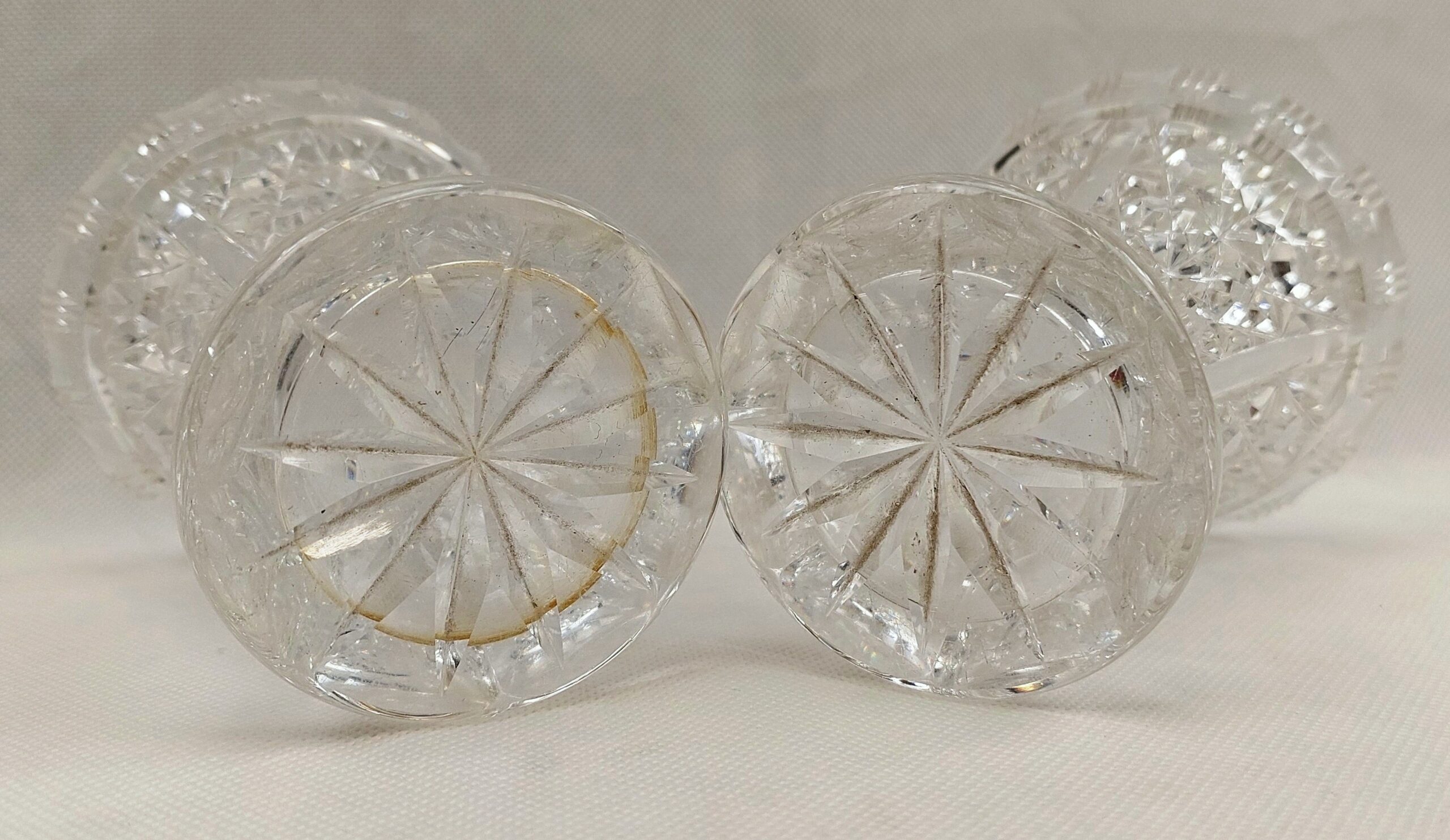 Pair Of Victorian Crystal Cut Glass Vases - Image 2
