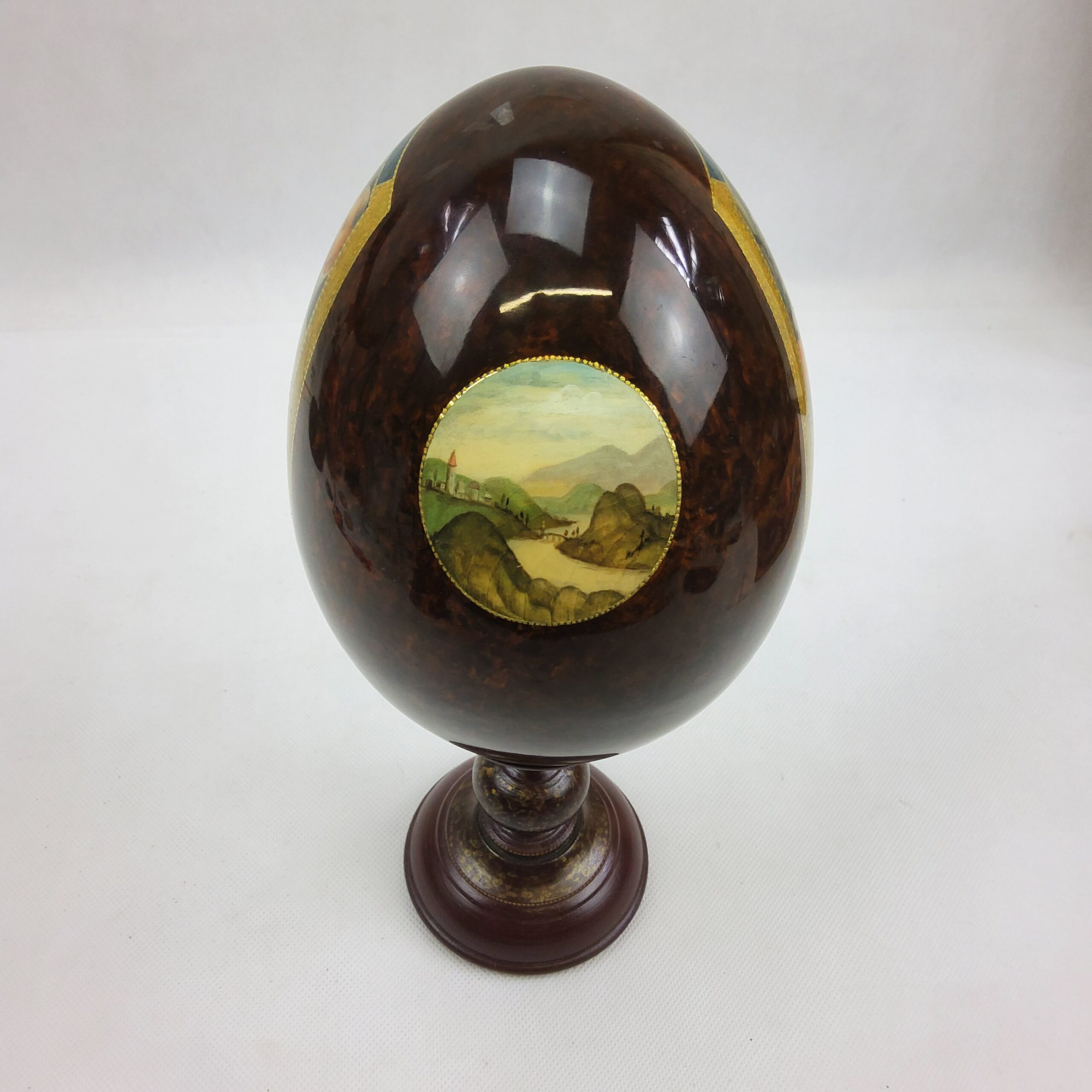 St Petersburg Hand Painted Laquered Papier Mache Egg Depicting The Adoration Of The Magi - Image 3