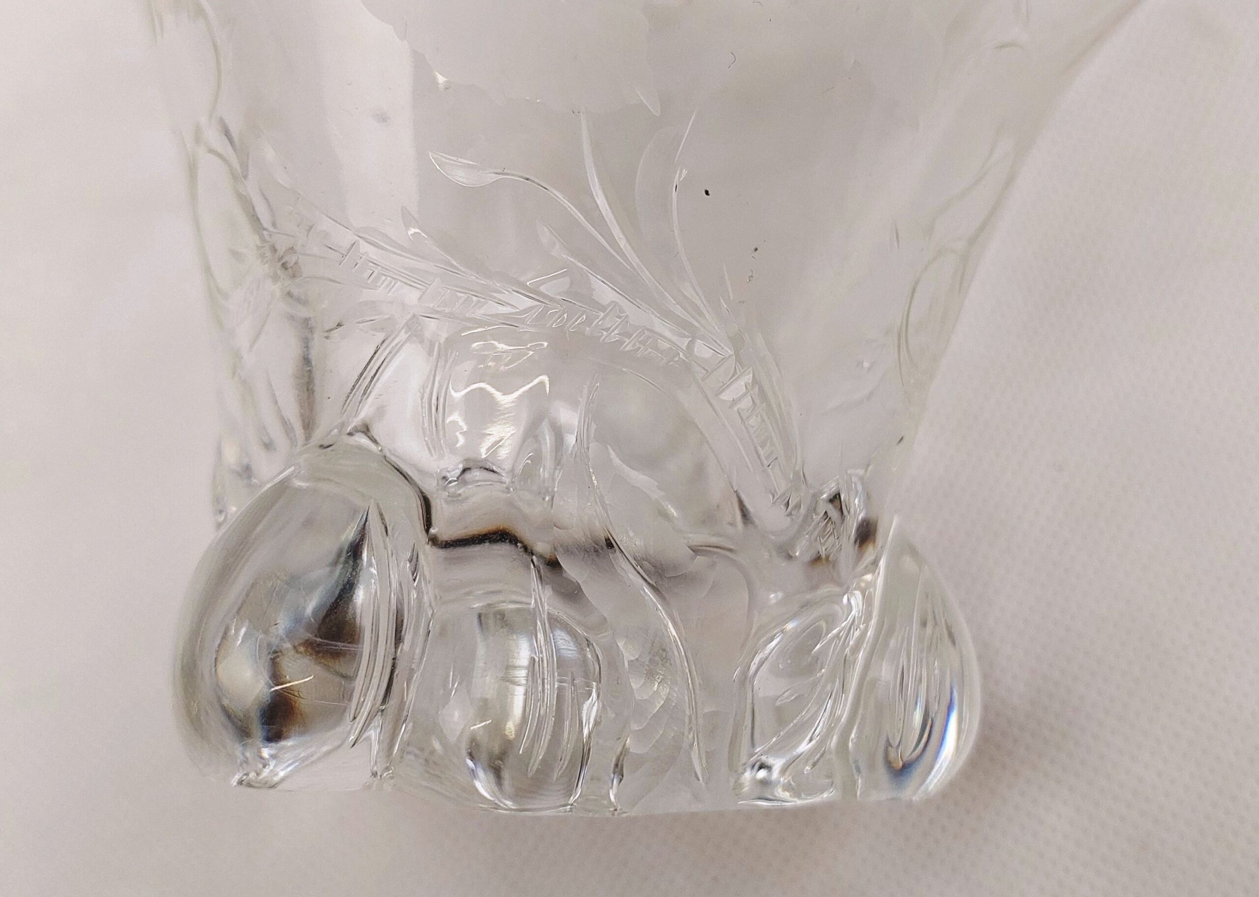 Victorian Elephant Foot Vase Etched, Moulded And Cut Glass Vase - Image 4