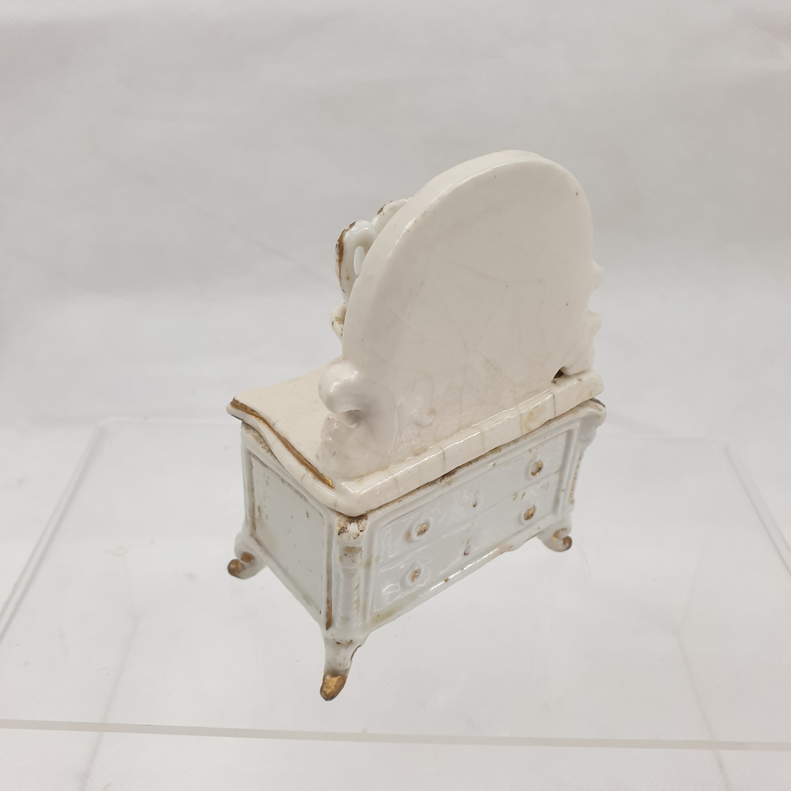 Victorian Staffordshire Trinket Box In The Form Of A Dresser And Jug - Image 4