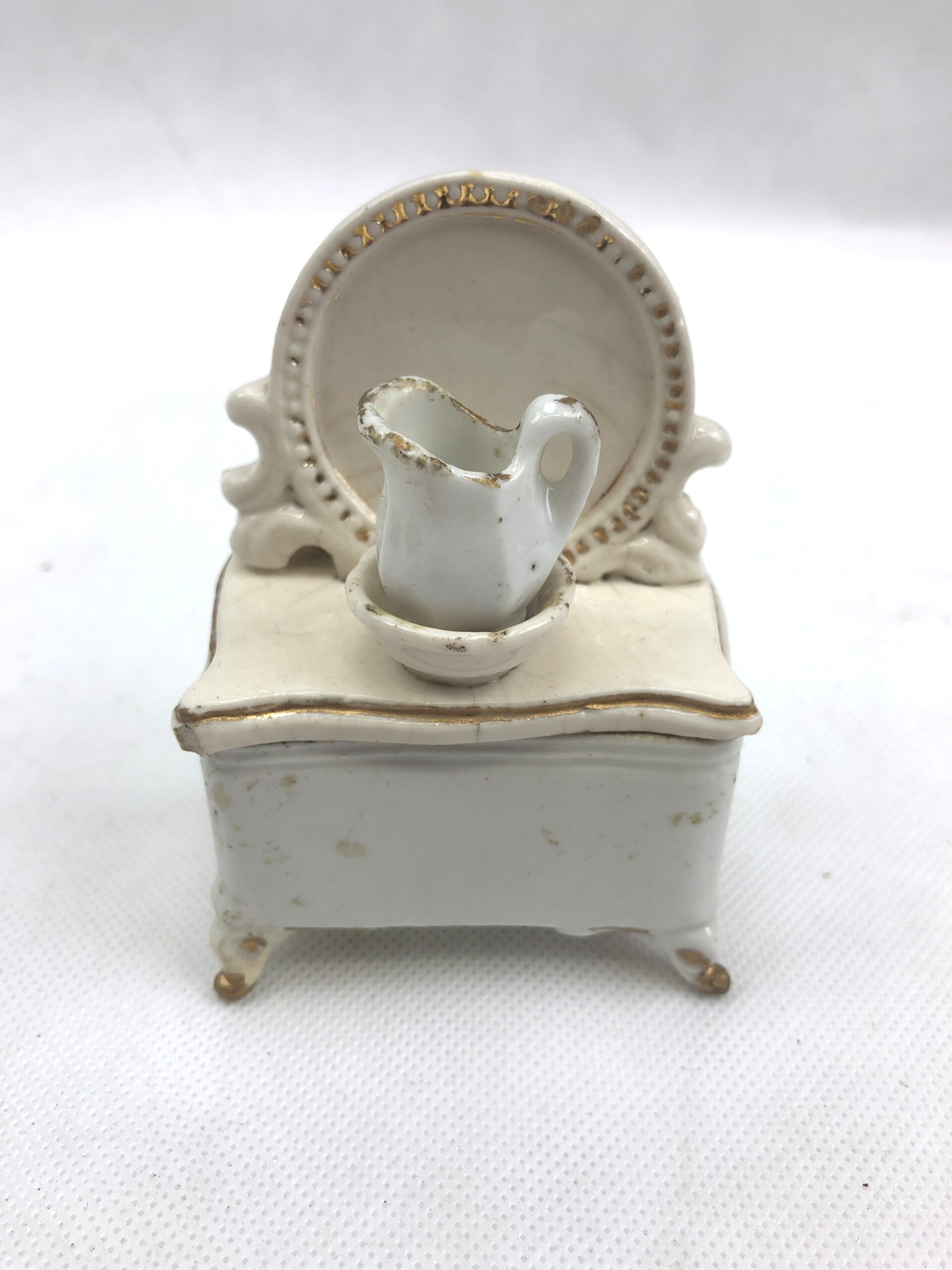 Victorian Staffordshire Trinket Box Of Fruit On A Desk - Image 4
