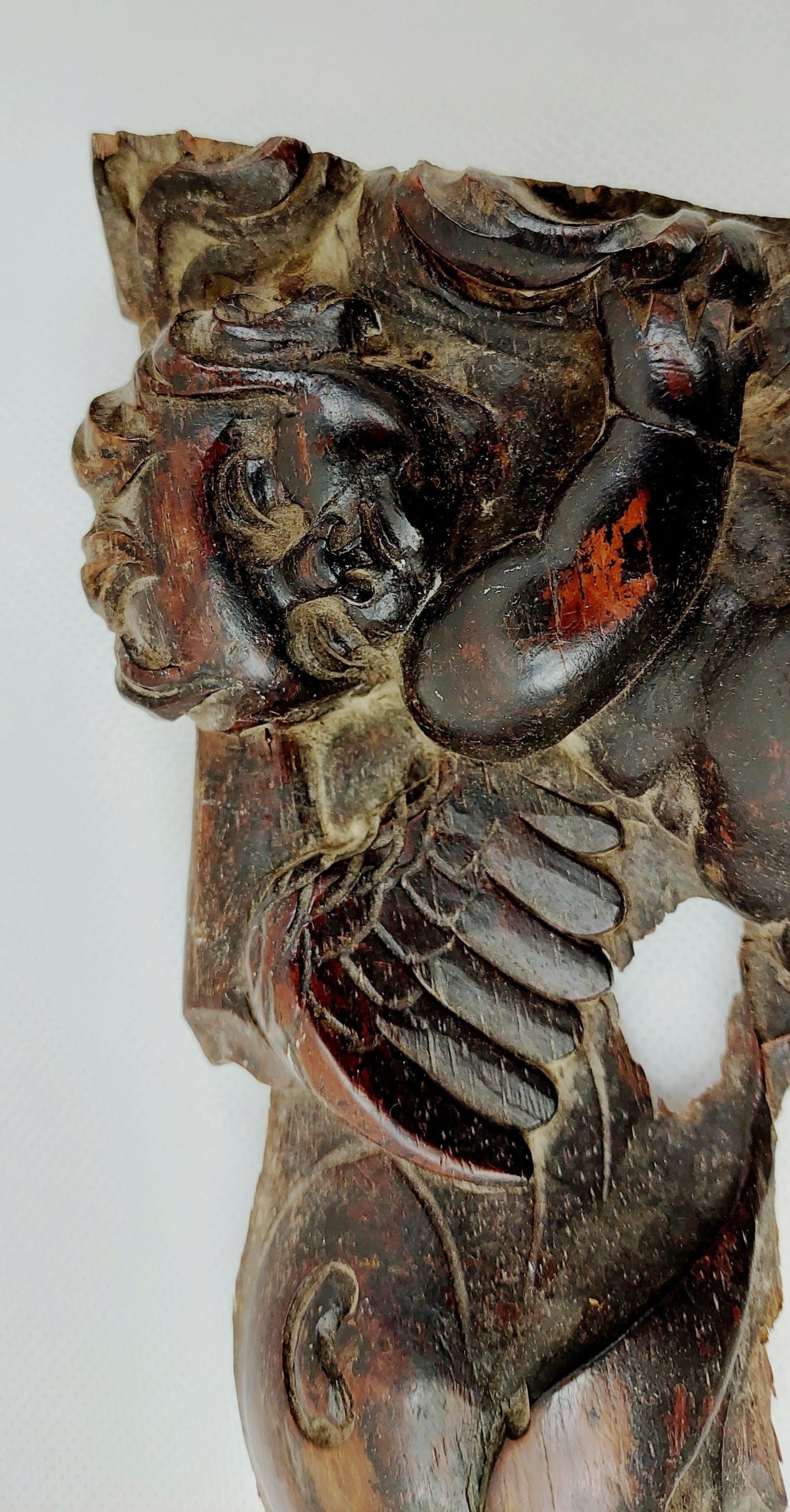 17th Century Oak Wood Carving Of A Cherub - Image 2