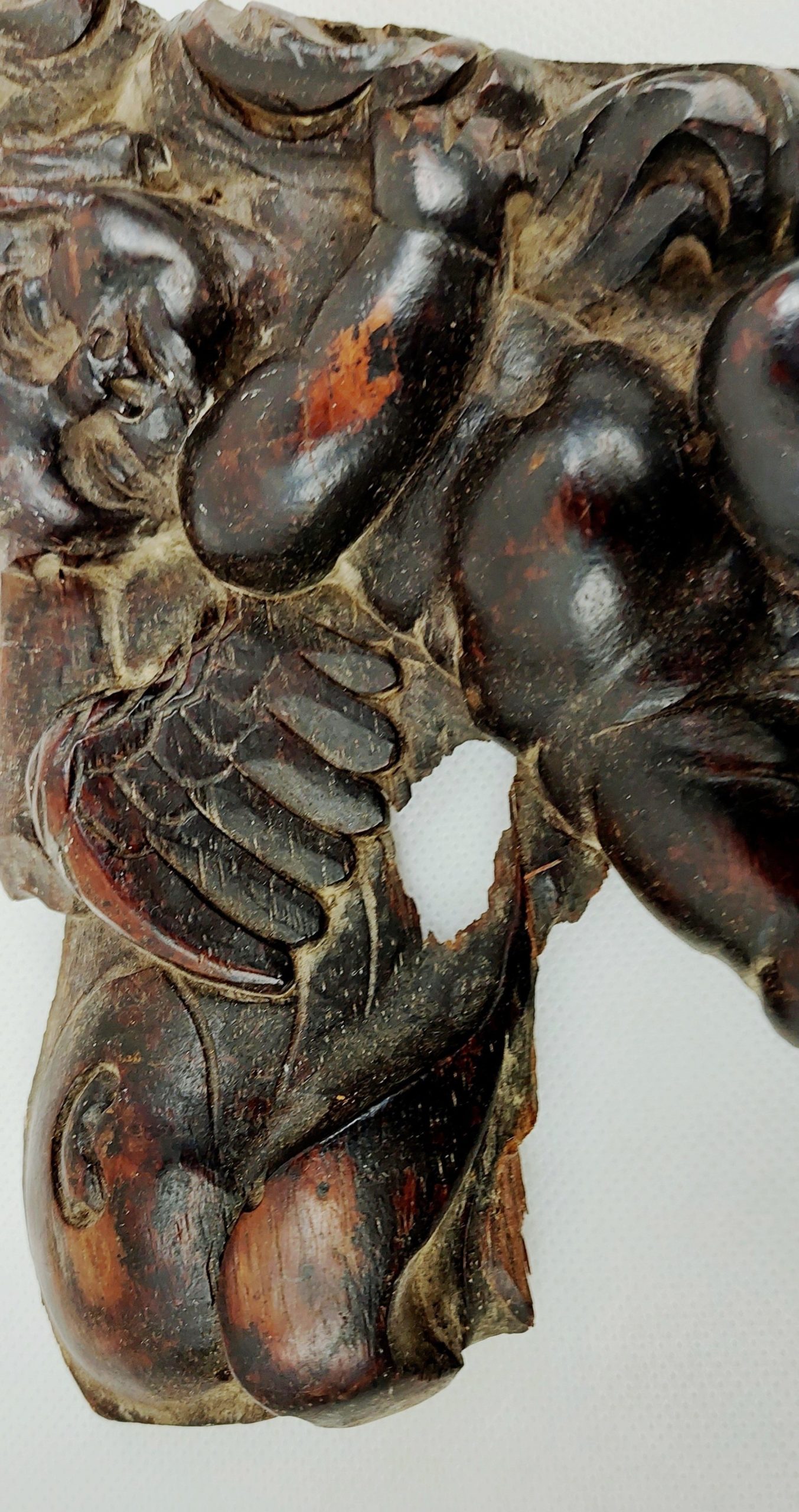 17th Century Oak Wood Carving Of A Cherub - Image 3