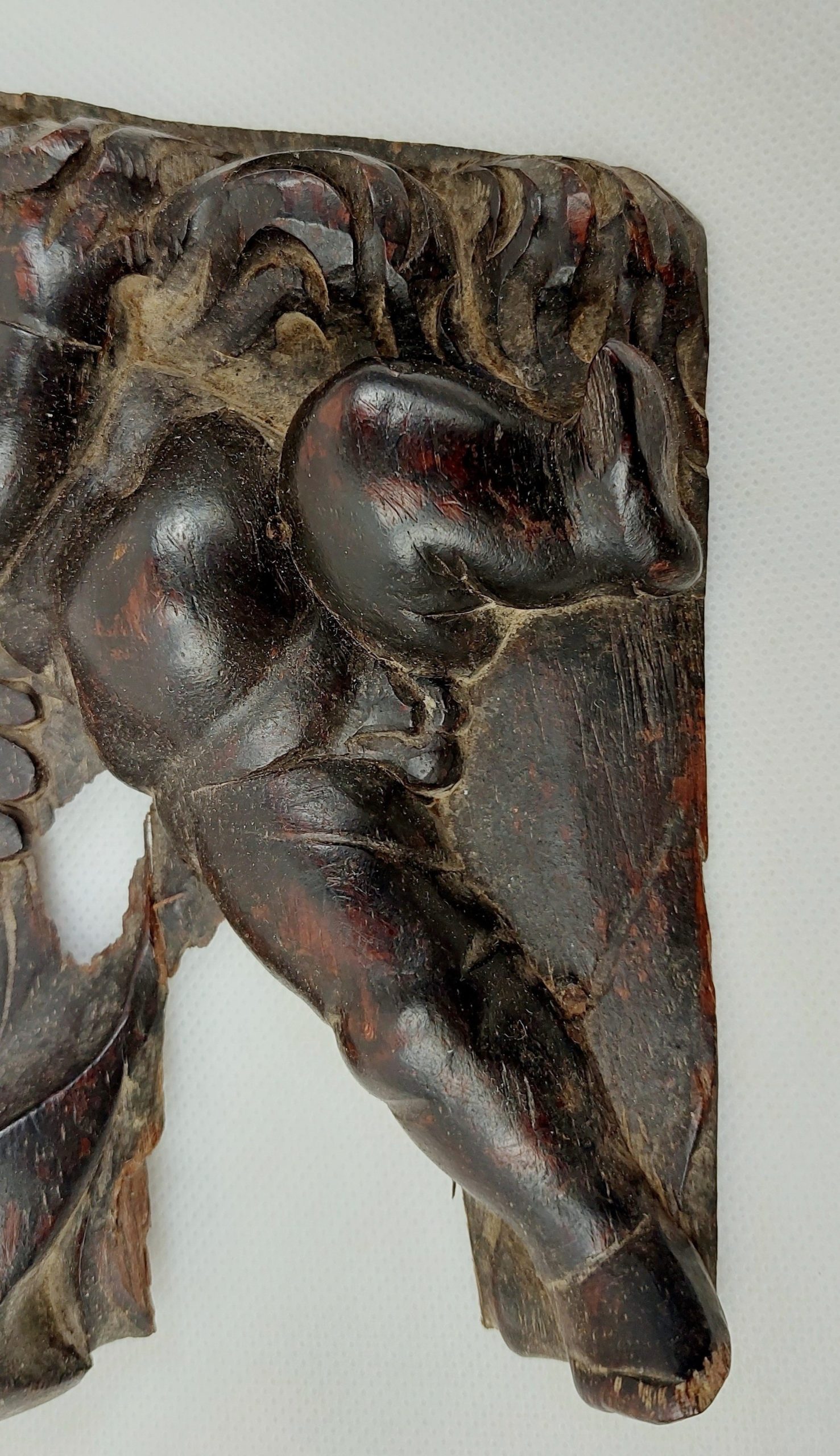 17th Century Oak Wood Carving Of A Cherub - Image 4