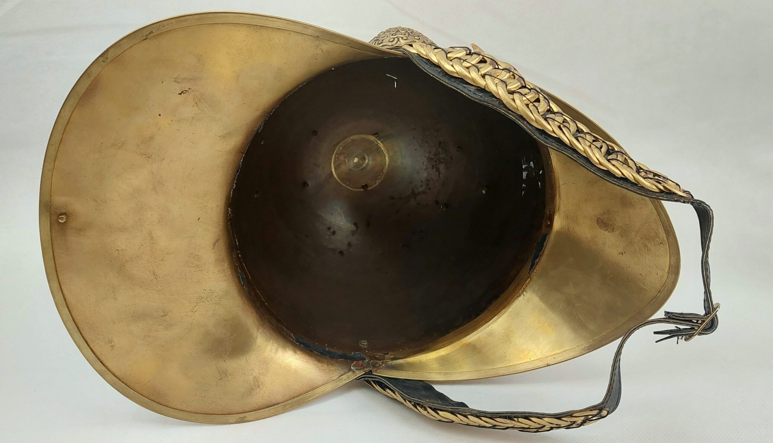 Australian New South Wales Merryweather Pattern Brass Firemans Helmet - Image 13