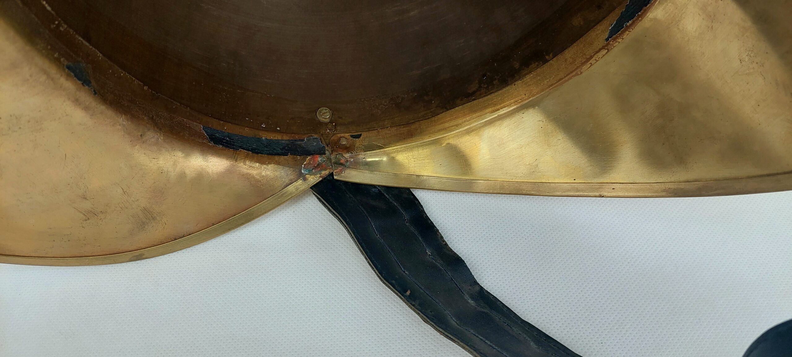 Australian New South Wales Merryweather Pattern Brass Firemans Helmet - Image 12