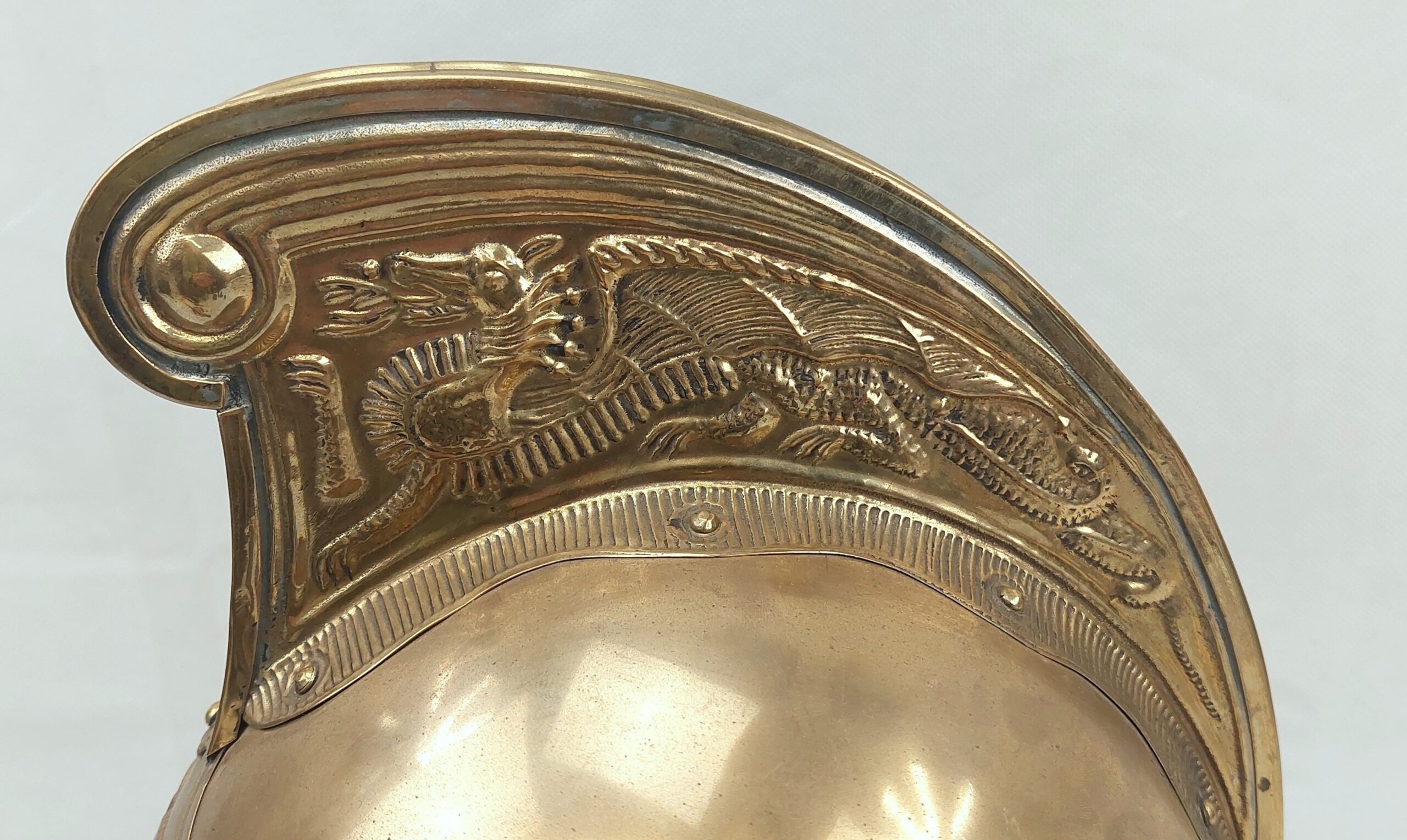 Australian New South Wales Merryweather Pattern Brass Firemans Helmet - Image 6