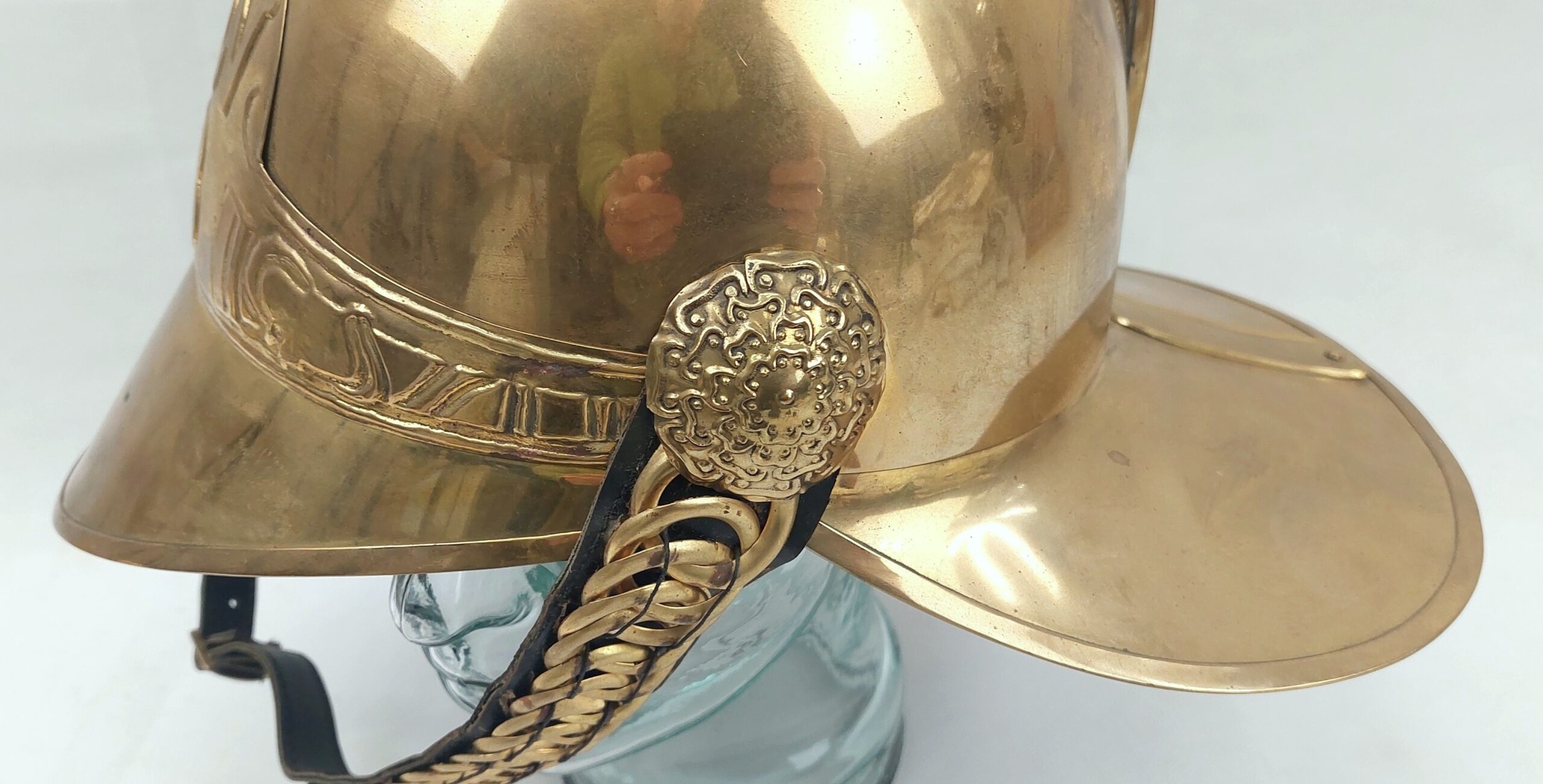 Australian New South Wales Merryweather Pattern Brass Firemans Helmet - Image 8