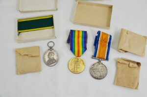 WW1 Linington Brothers' Medals - War Medal, Victory Medal & Territorial Force Medal