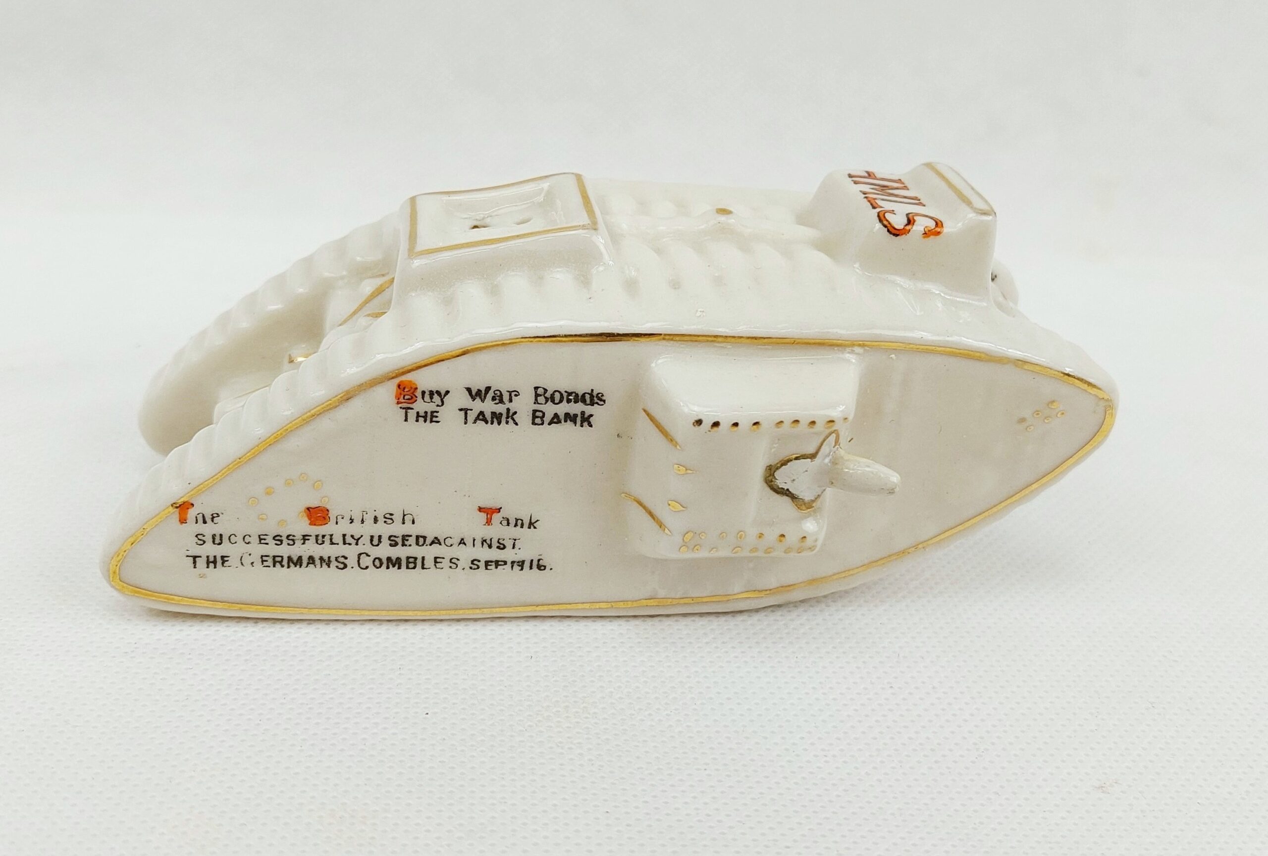 Eastbourne Crested Ware WW1 Tank By Carlton China - Image 2
