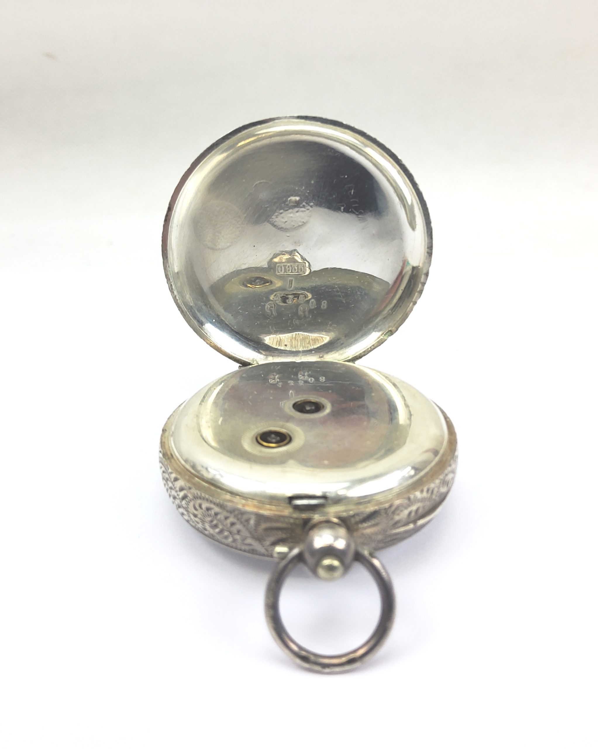 French Ladies Silver Pocket Watch - Image 3