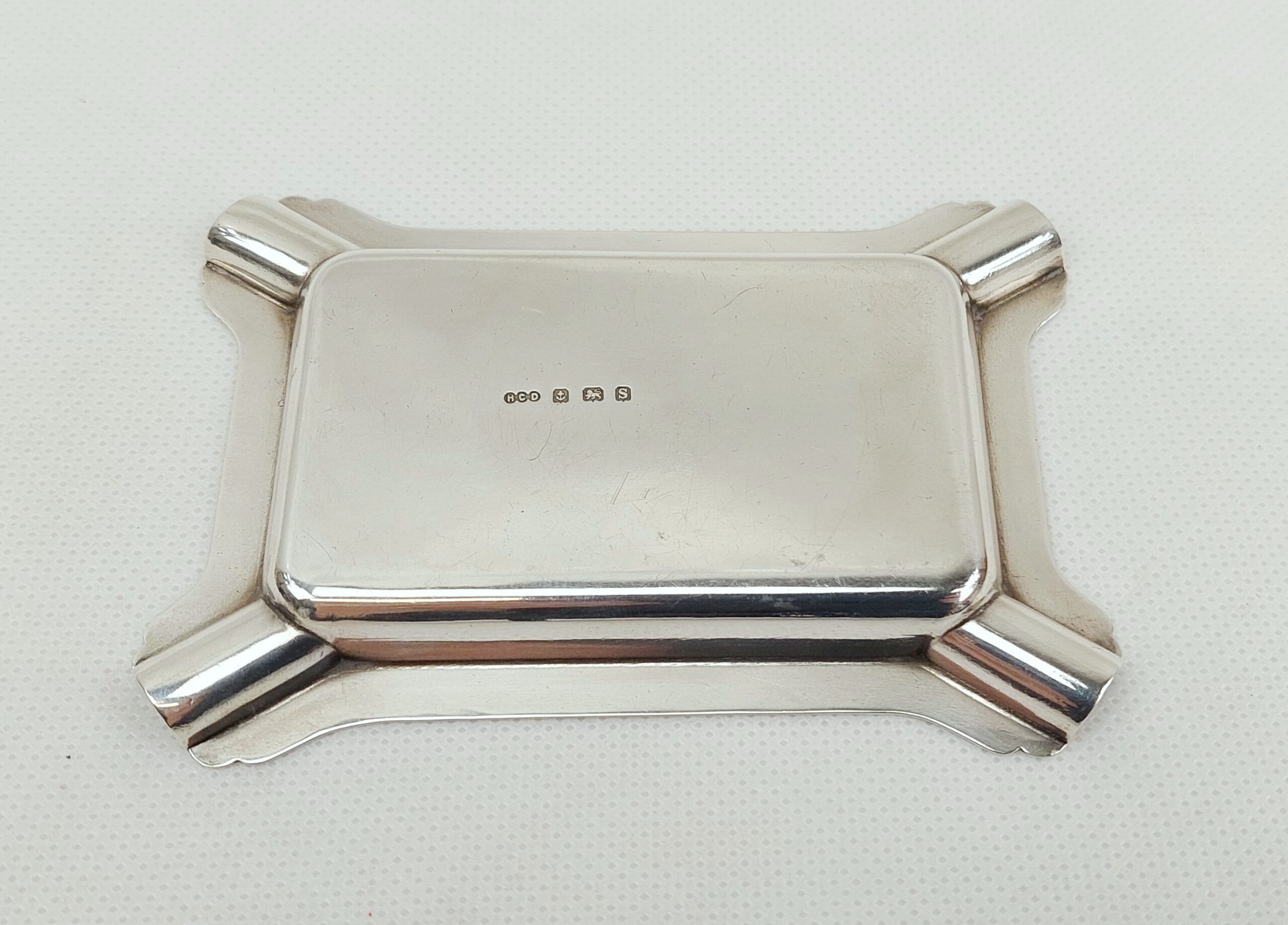Sterling Silver Ashtray Birmingham 1917 - Image 4
