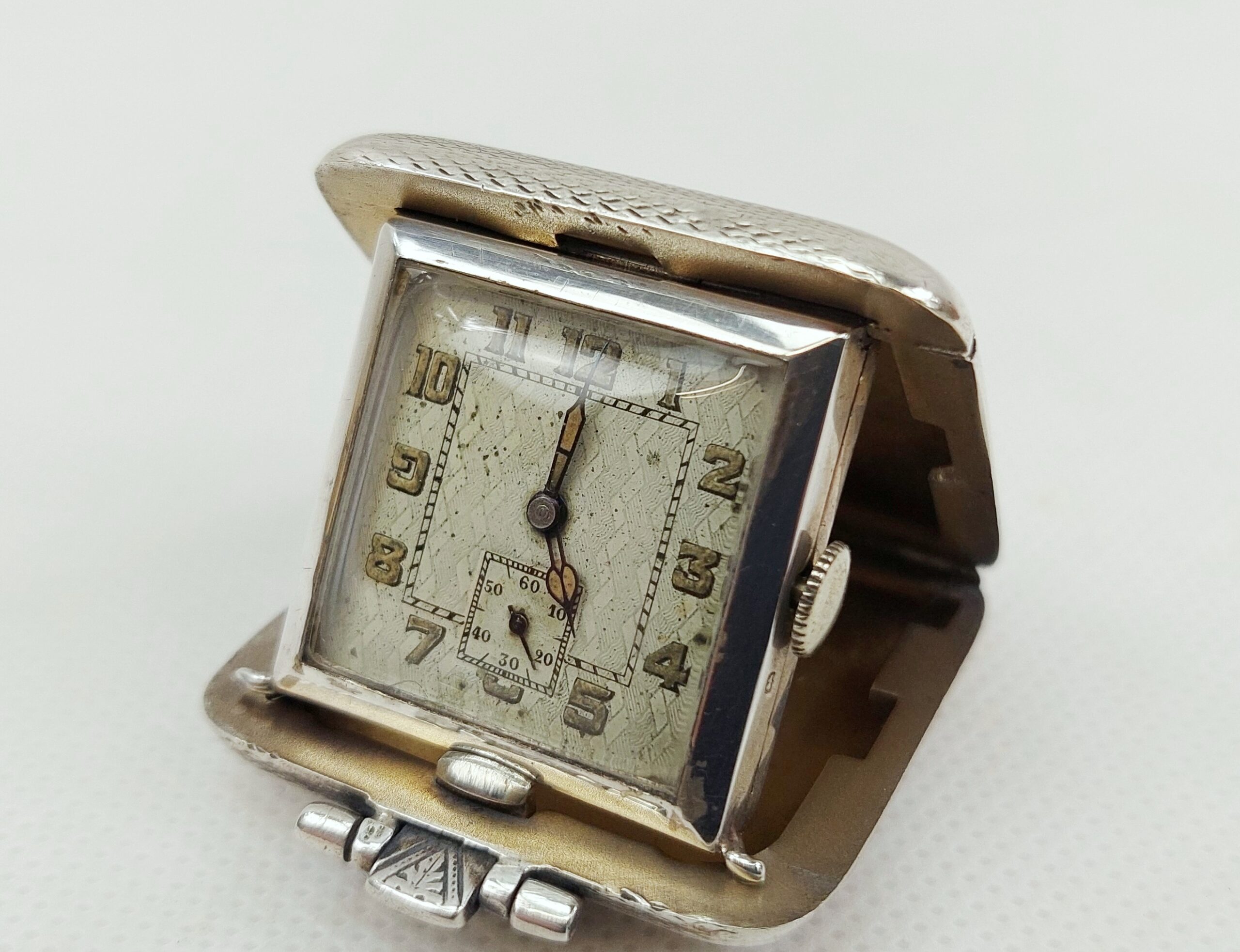 Art Deco Ladies Purse Watch Travel Clock By S.S.M. – Birmingham 1930 - Image 4