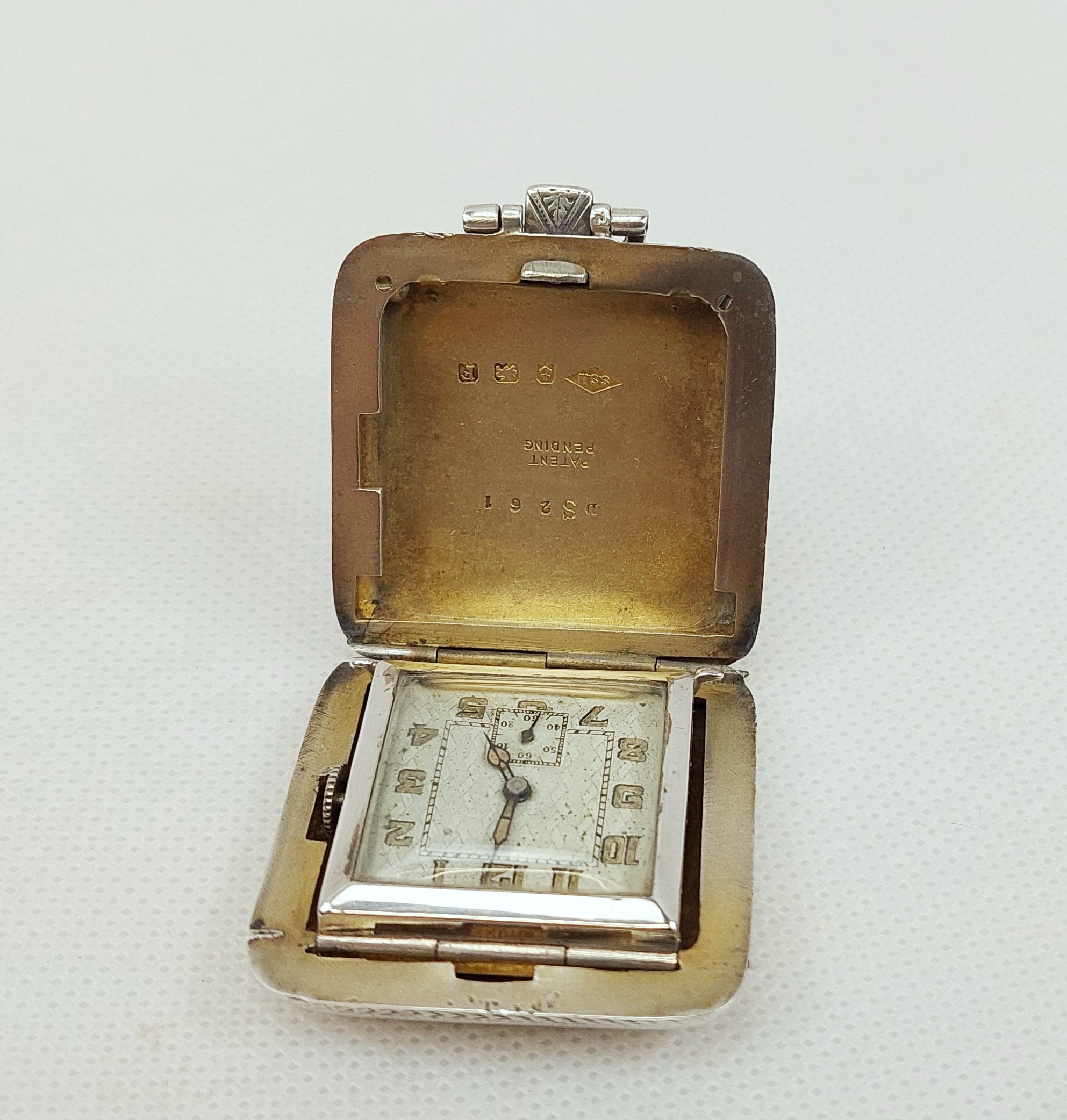 Art Deco Ladies Purse Watch Travel Clock By S.S.M. – Birmingham 1930 - Image 6