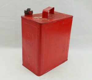 Vintage Red SM & BP Petrol Can