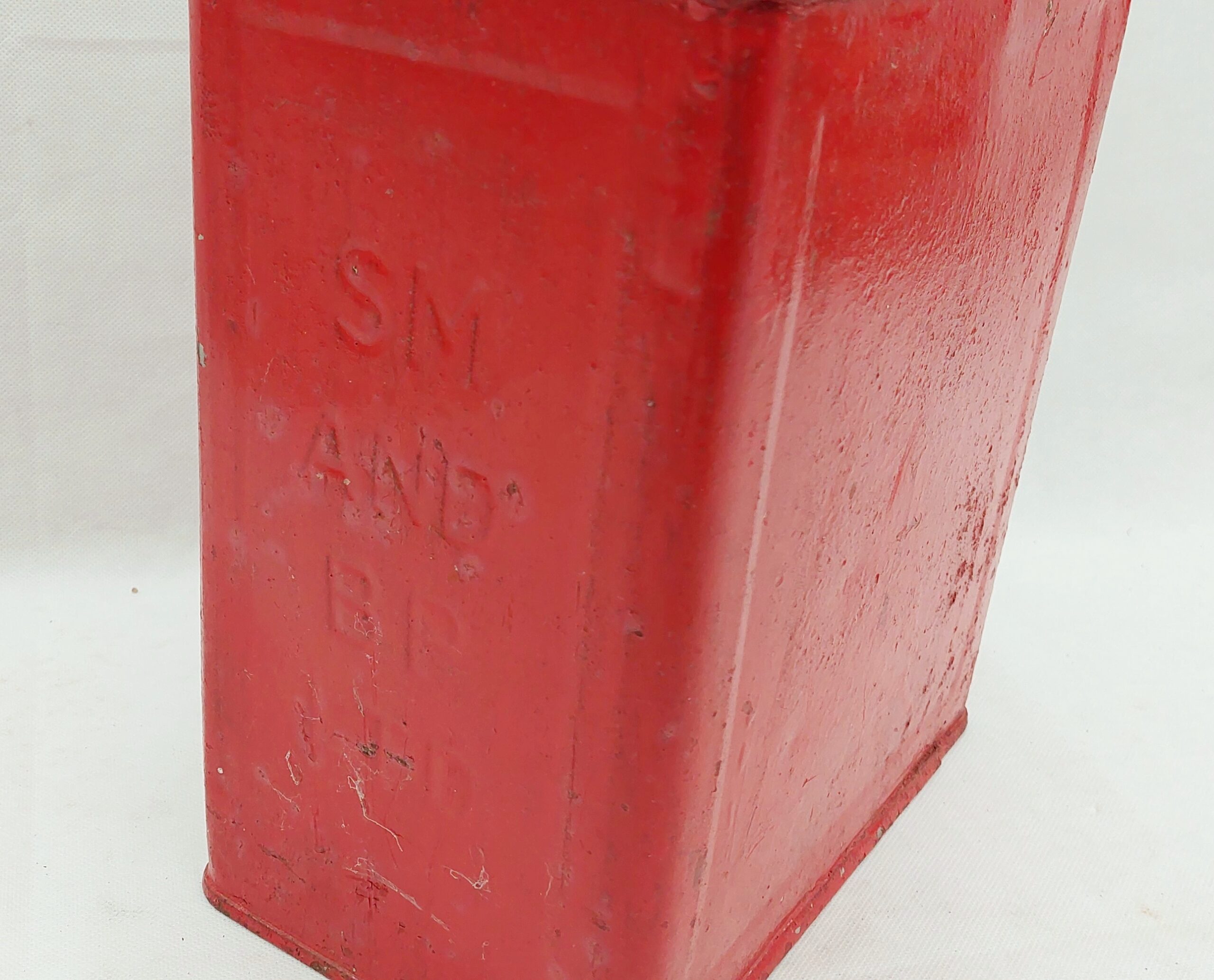 Vintage Red SM & BP Petrol Can - Image 2