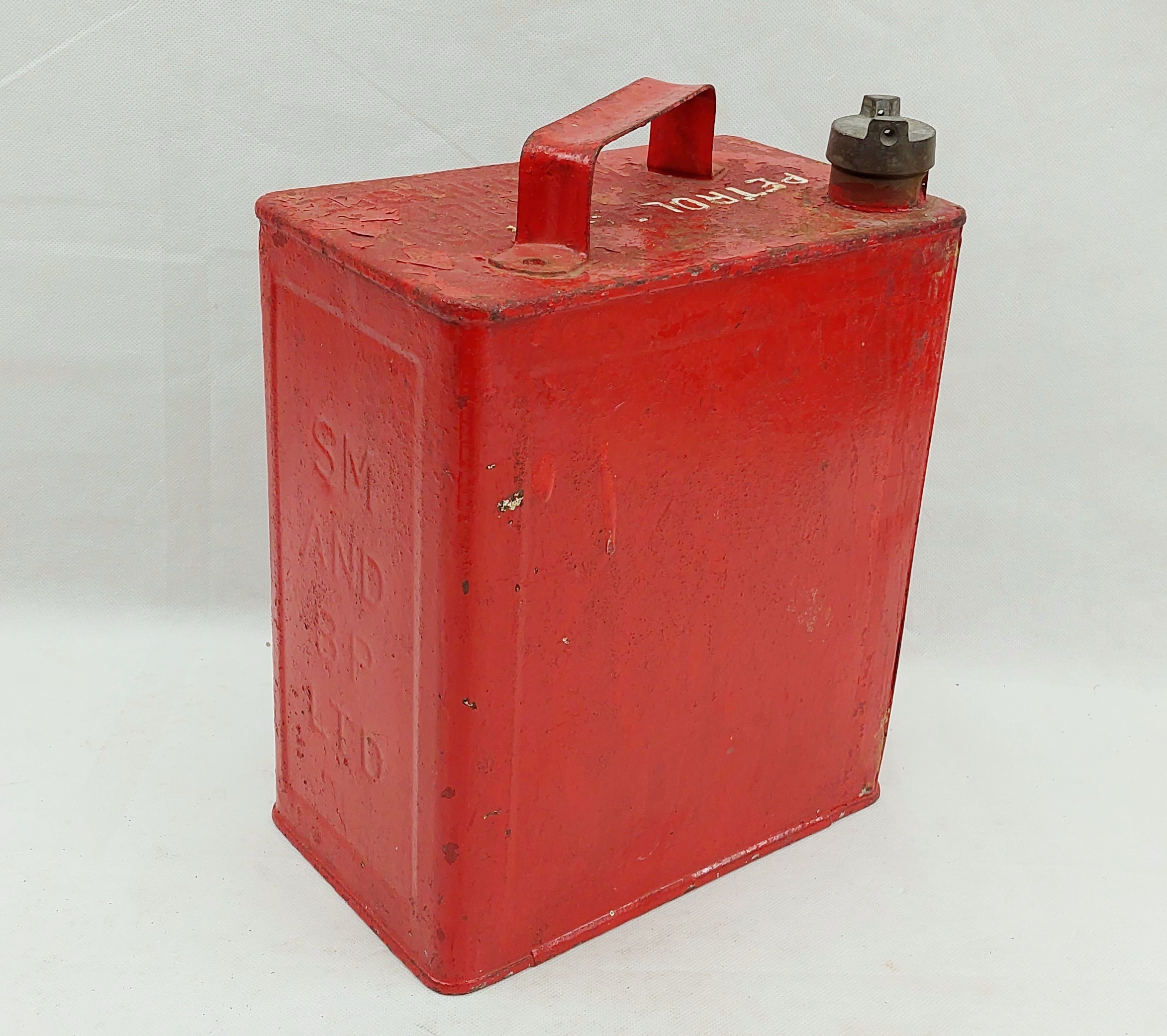 Vintage Red SM & BP Petrol Can - Image 5