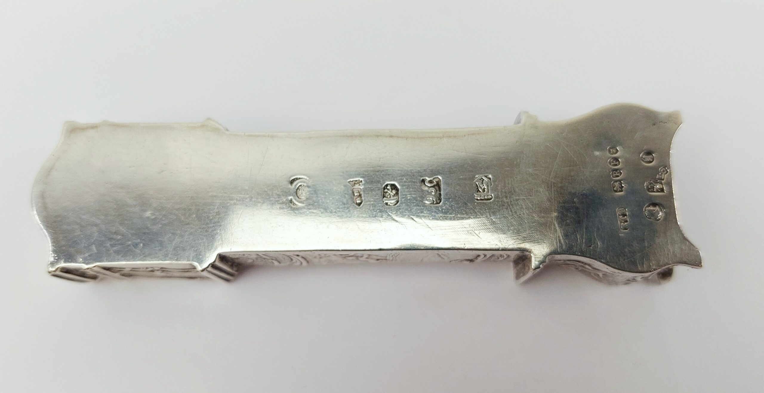 Miniature Sterling Silver Long Case Clock Ornament c1845 - Image 7