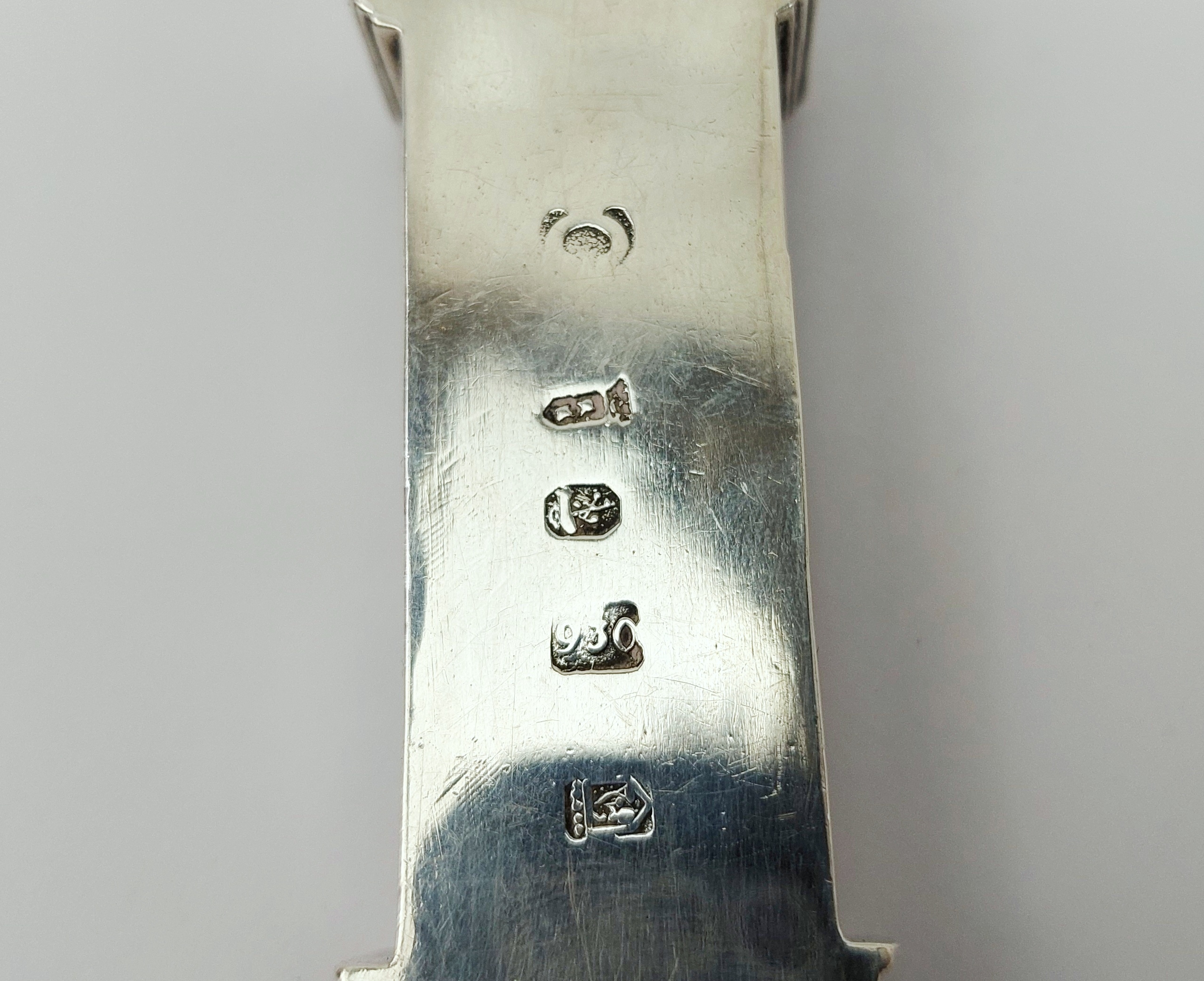 Miniature Sterling Silver Long Case Clock Ornament c1845 - Image 9