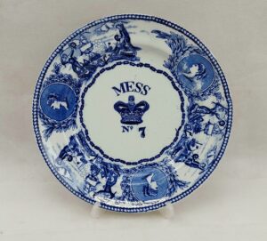 Victorian Royal Navy ‘Young Head’ Pattern Mess Plate No.7 by Bovey Tracey