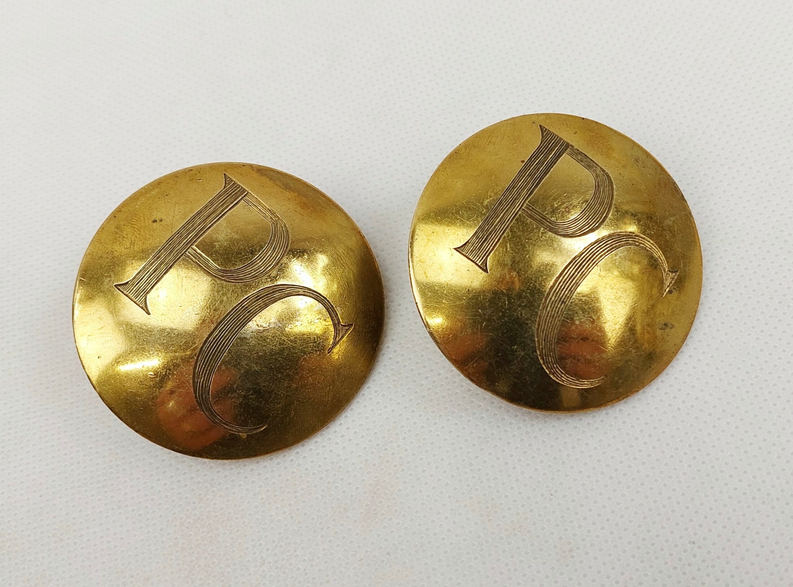 Pair of Police Constable Cape Buckles