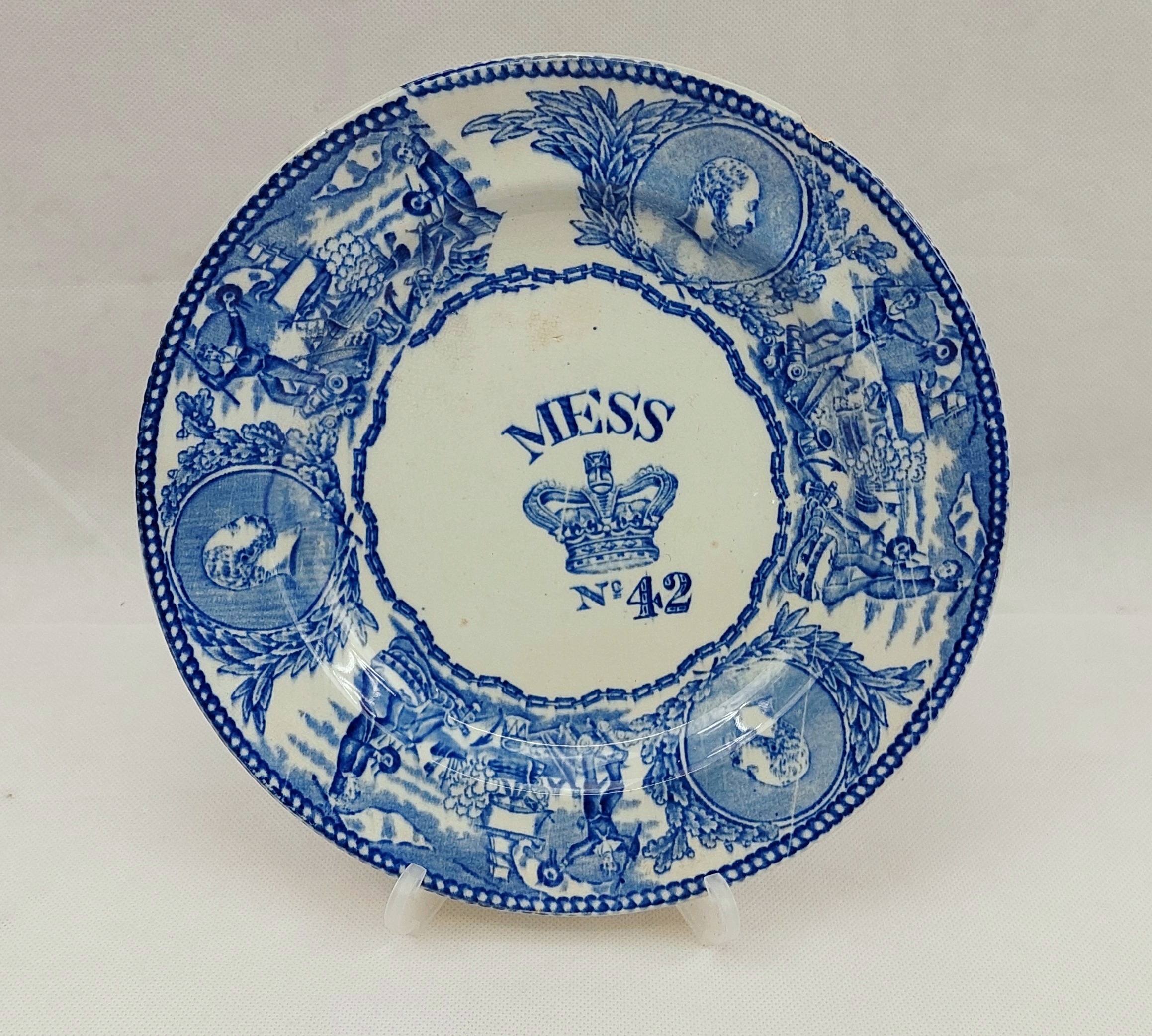 Edwardian Royal Navy Mess Plate No.42 by Bovey Tracey