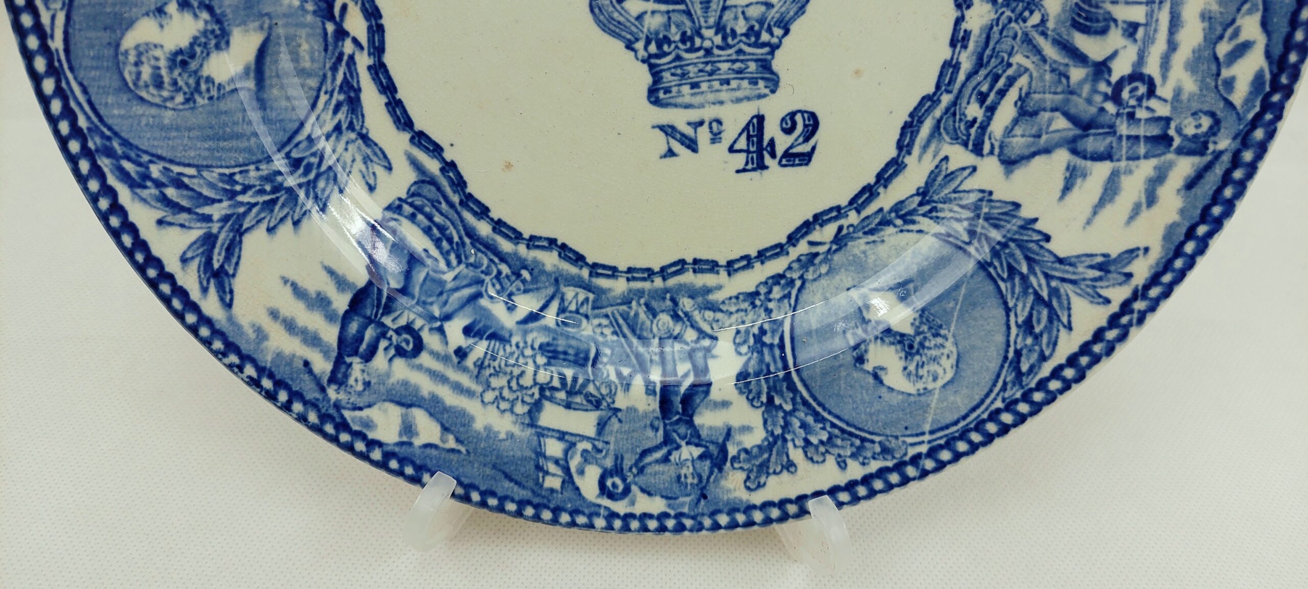 Edwardian Royal Navy Mess Plate No.42 by Bovey Tracey - Image 4