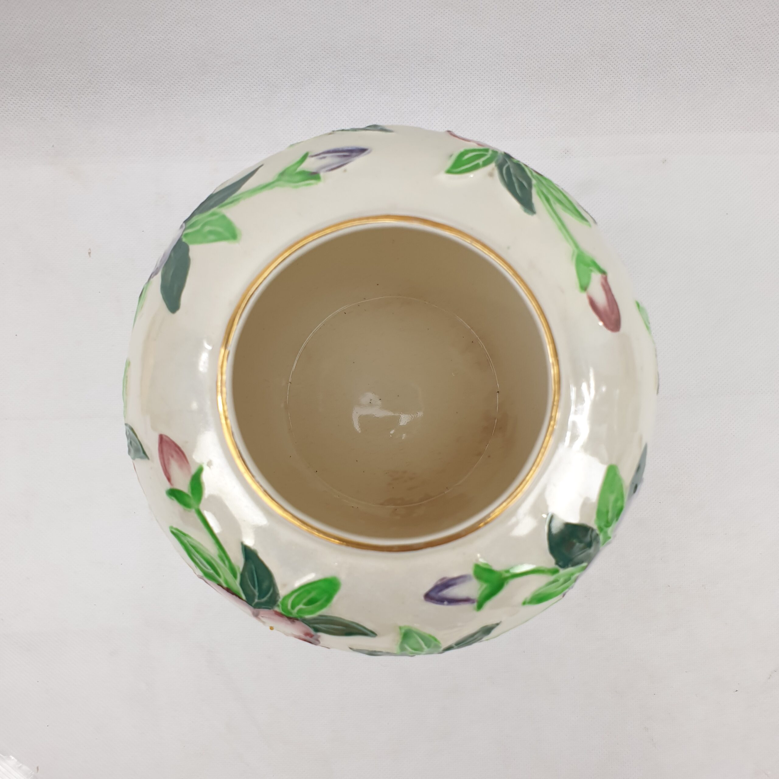 Mid 20th Century Maling Ware Tube Lined Pansy Vase - Image 5