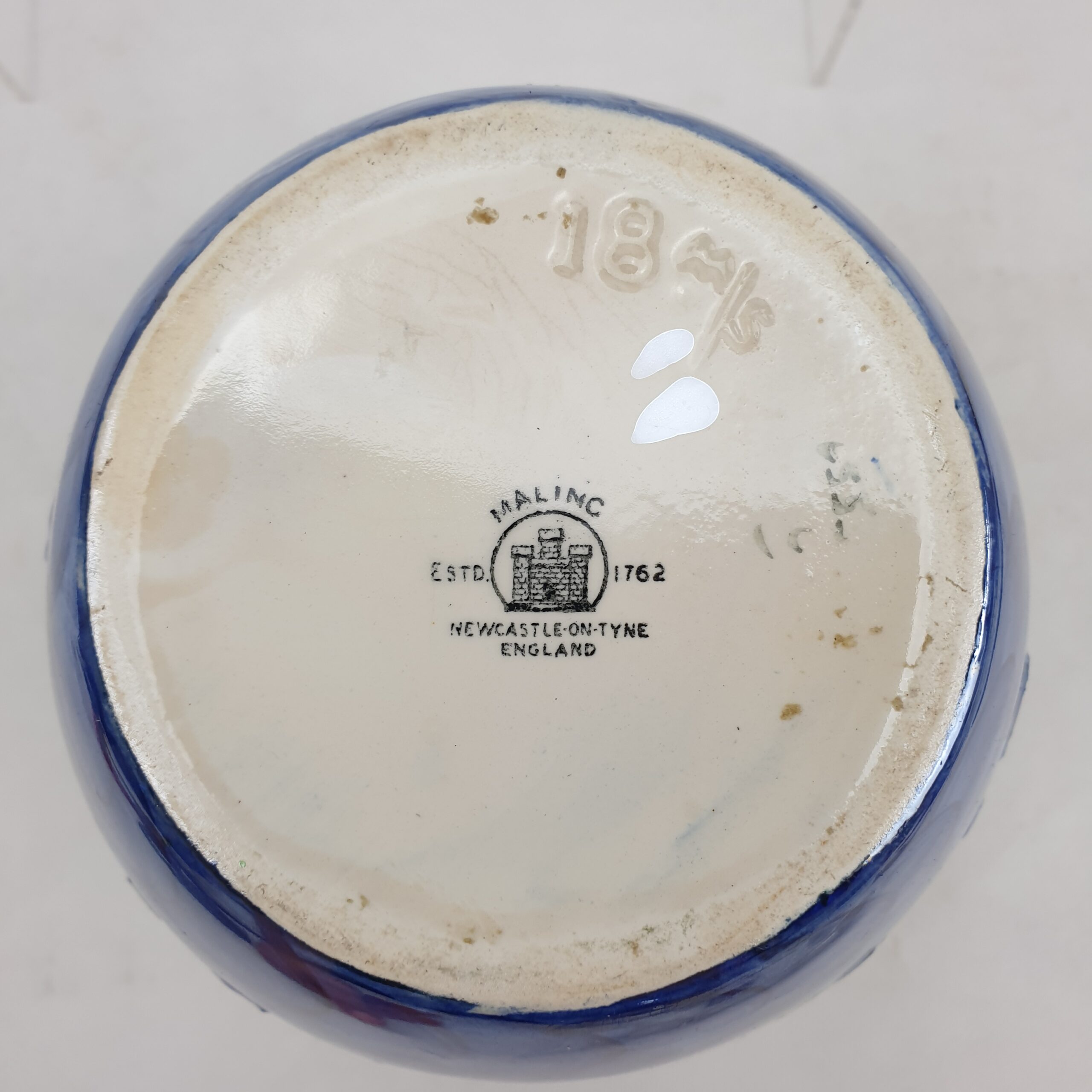 Mid 20th Century Maling Ware Tube Lined Pansy Vase - Image 6
