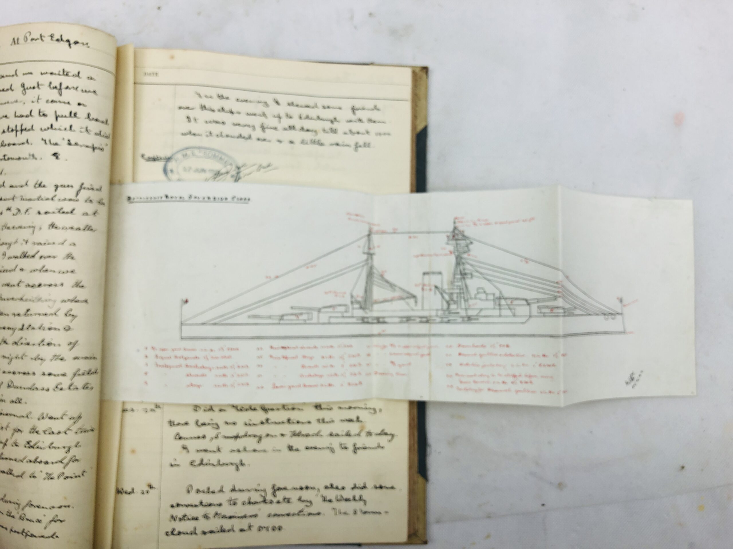 Midshipmans Journal Mr E Fanninig 1926 HMS Ramillies HMS Somme - Image 2