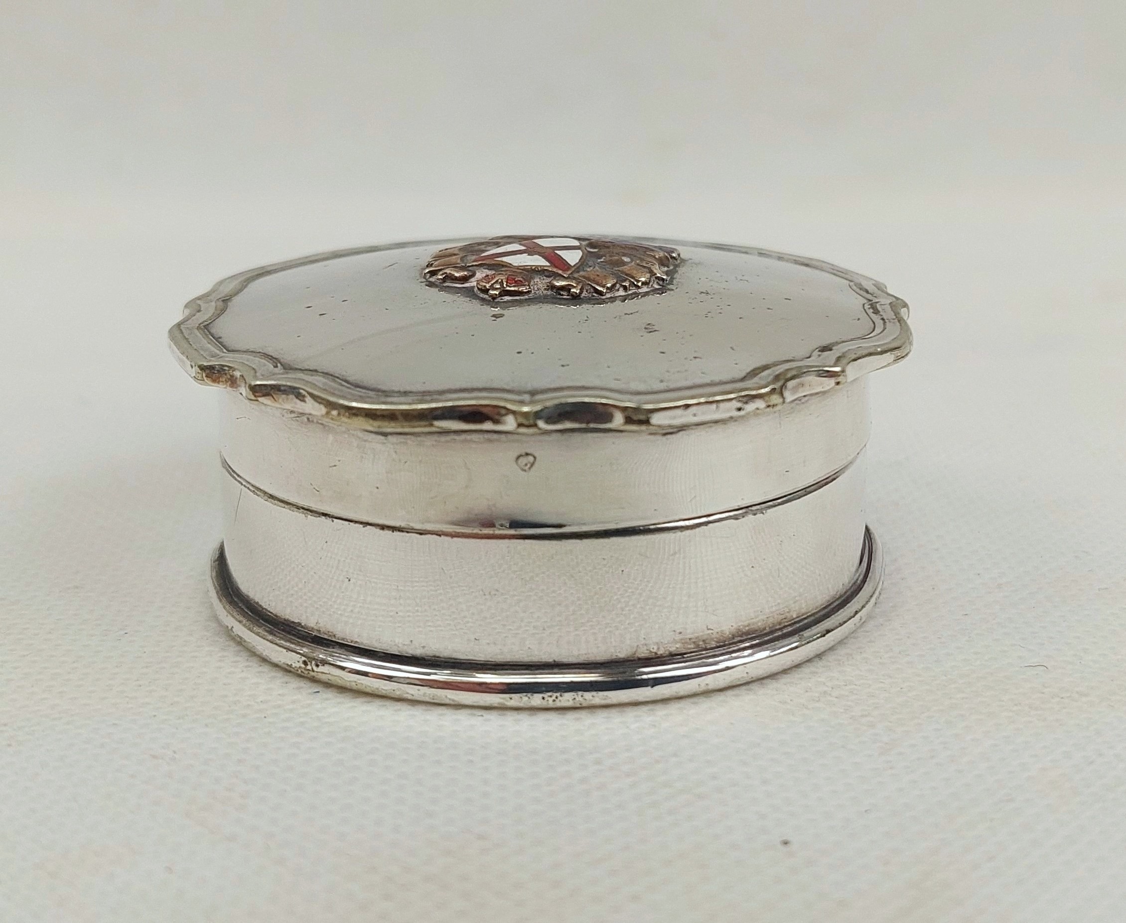 1930's RMS Alcantara Ships Silver Plate And Enamel Pill Box - Image 5