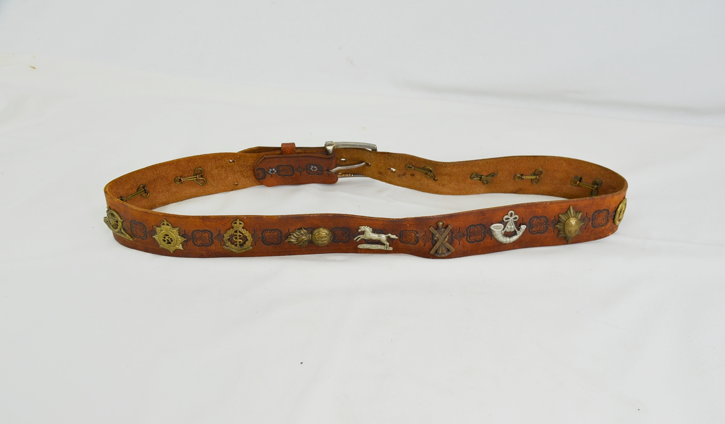 Leather Cap Badge Belt