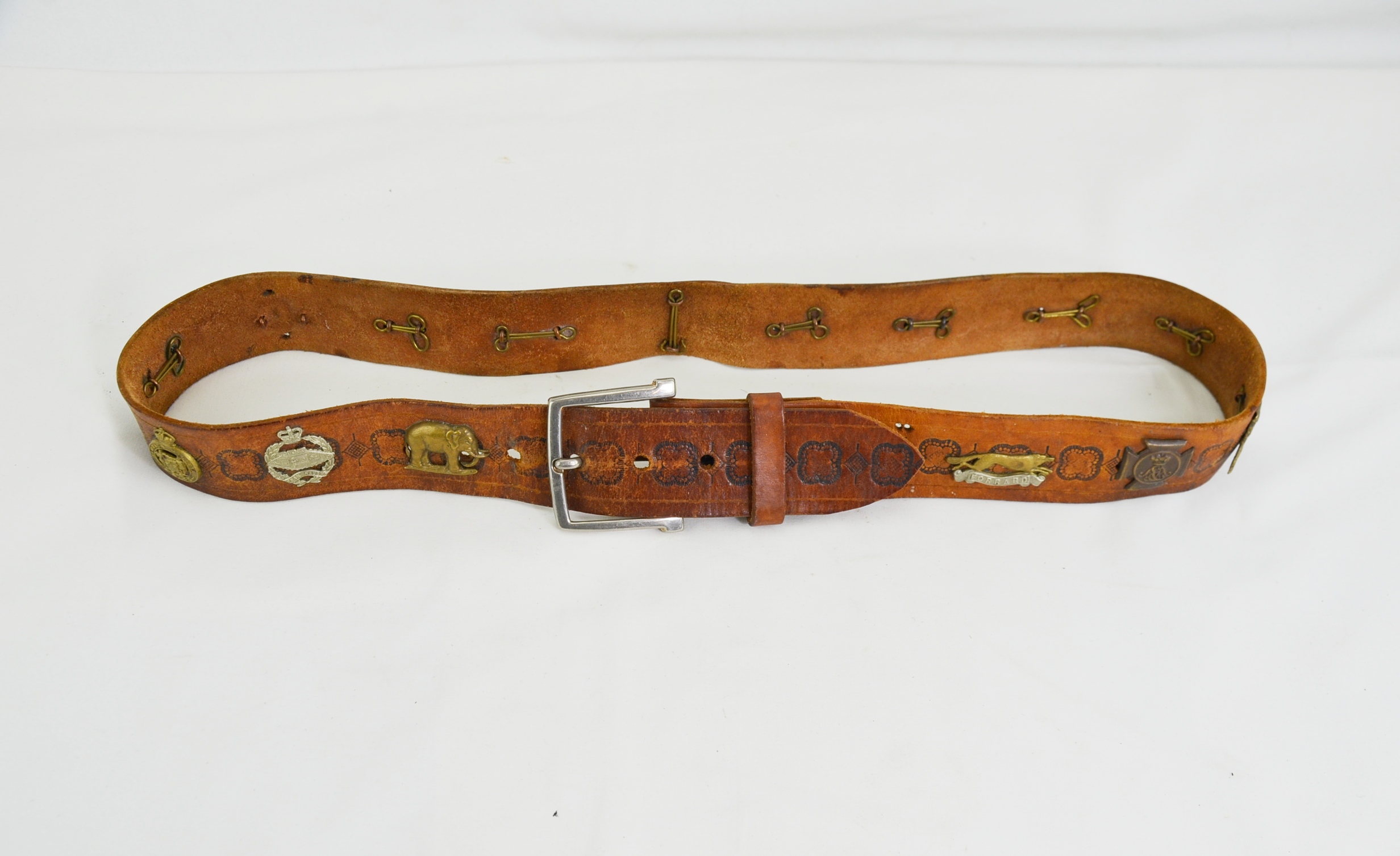 Leather Cap Badge Belt - Image 2