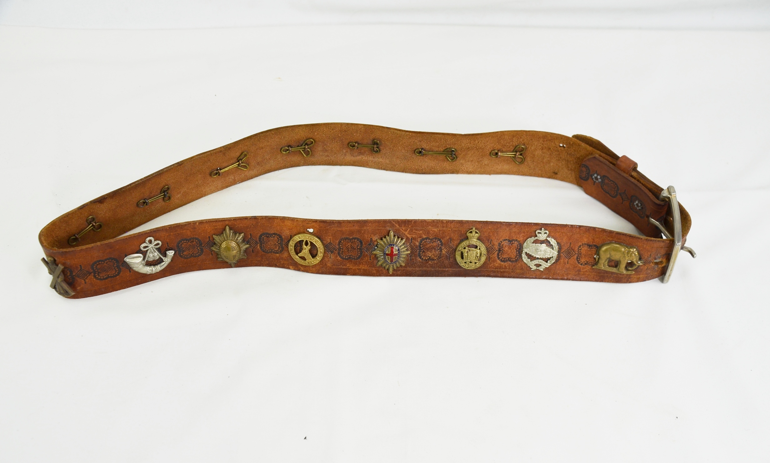 Leather Cap Badge Belt - Image 3