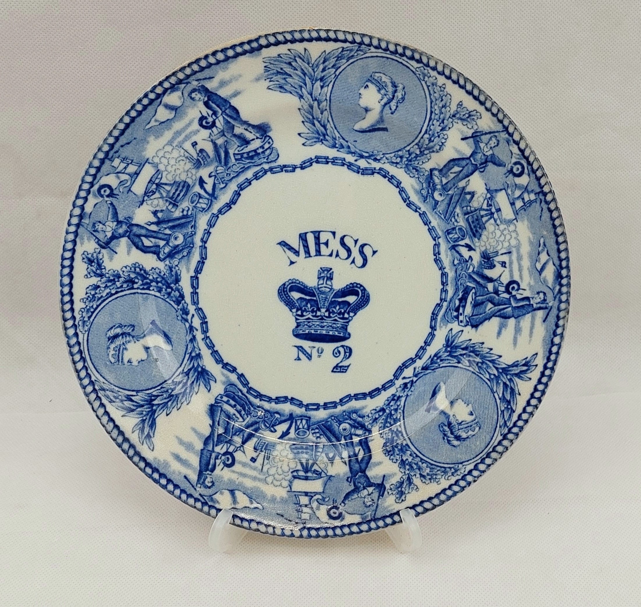 Royal Navy Victorian Young Queens Head Mess Plate No 2