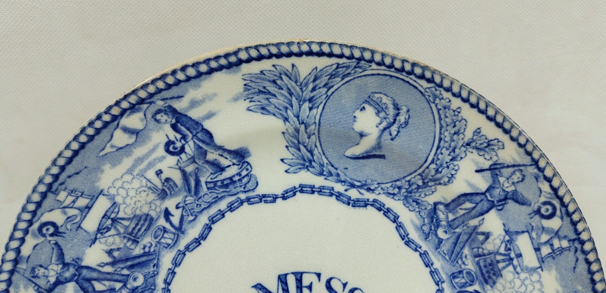 Royal Navy Victorian Young Queens Head Mess Plate No 2 - Image 2