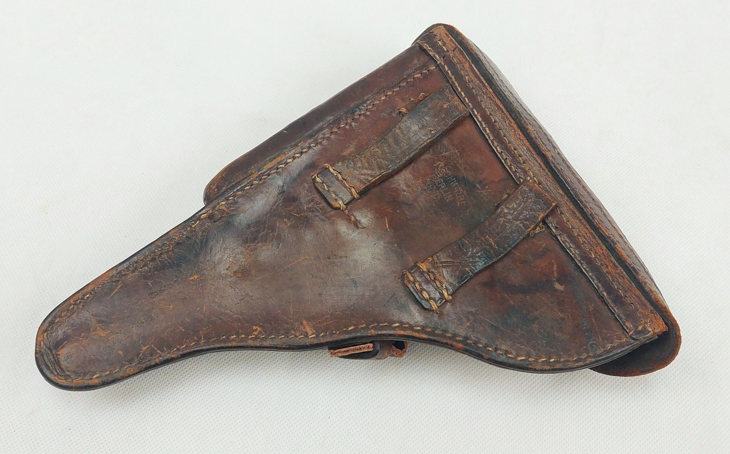 WW1 1916 Dated Leather Luger PO8 Holster By A Schwalbe Of Berlin - Image 2