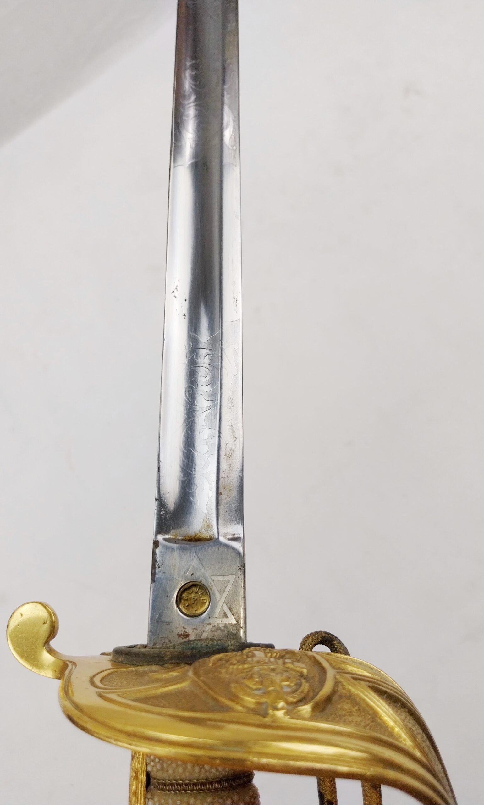 1827 Pattern Royal Navy Officers Sword and Scabbard - Image 9