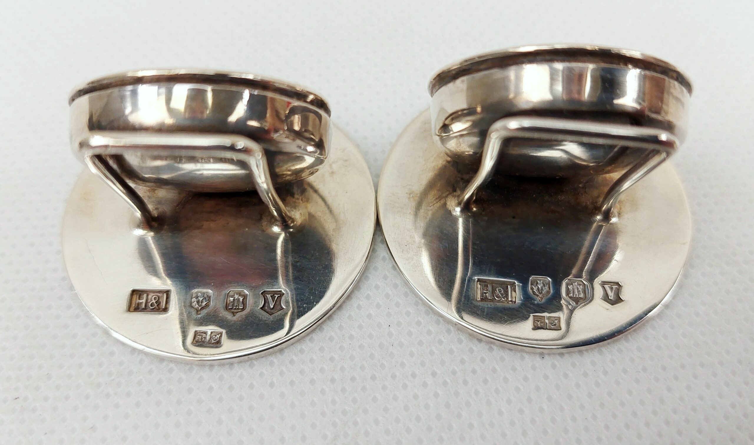 Cased Set Of Silver S Morden And Co Chester 1907 4 Owl Face Menu Card Holders - Image 5
