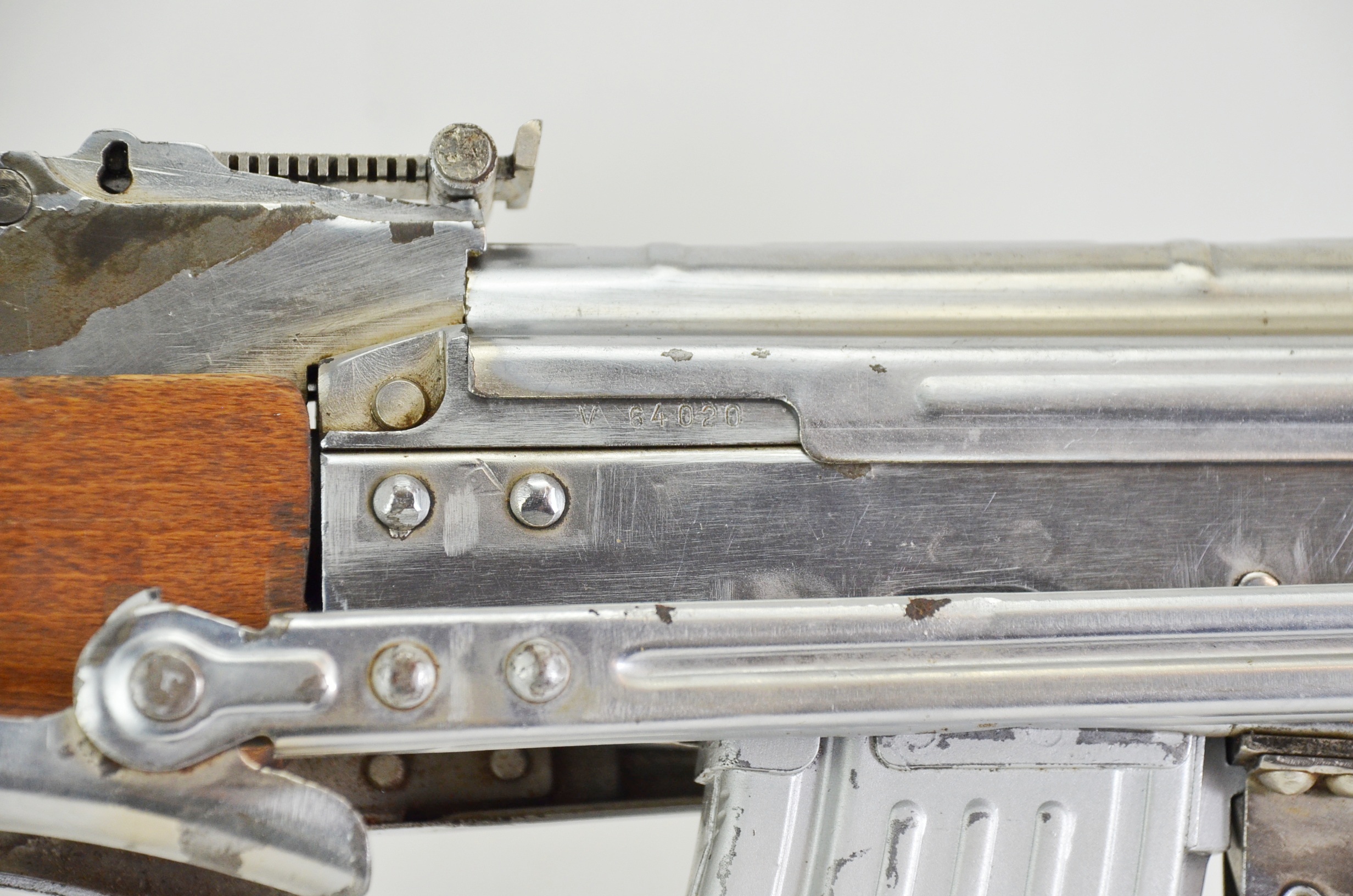 Iraqi Nickel Plated AK-47 Assault Rifle AKMS - Image 5