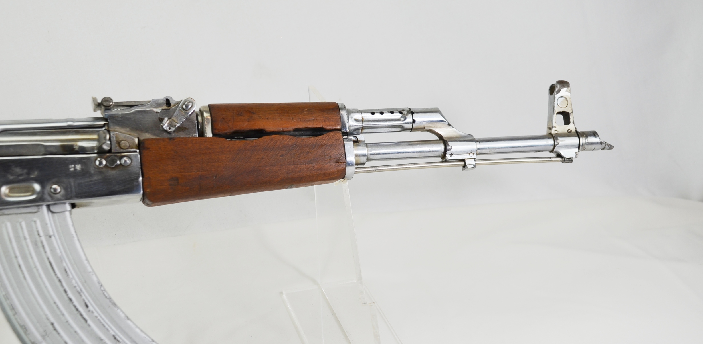 Iraqi Nickel Plated AK-47 Assault Rifle AKMS - Image 10