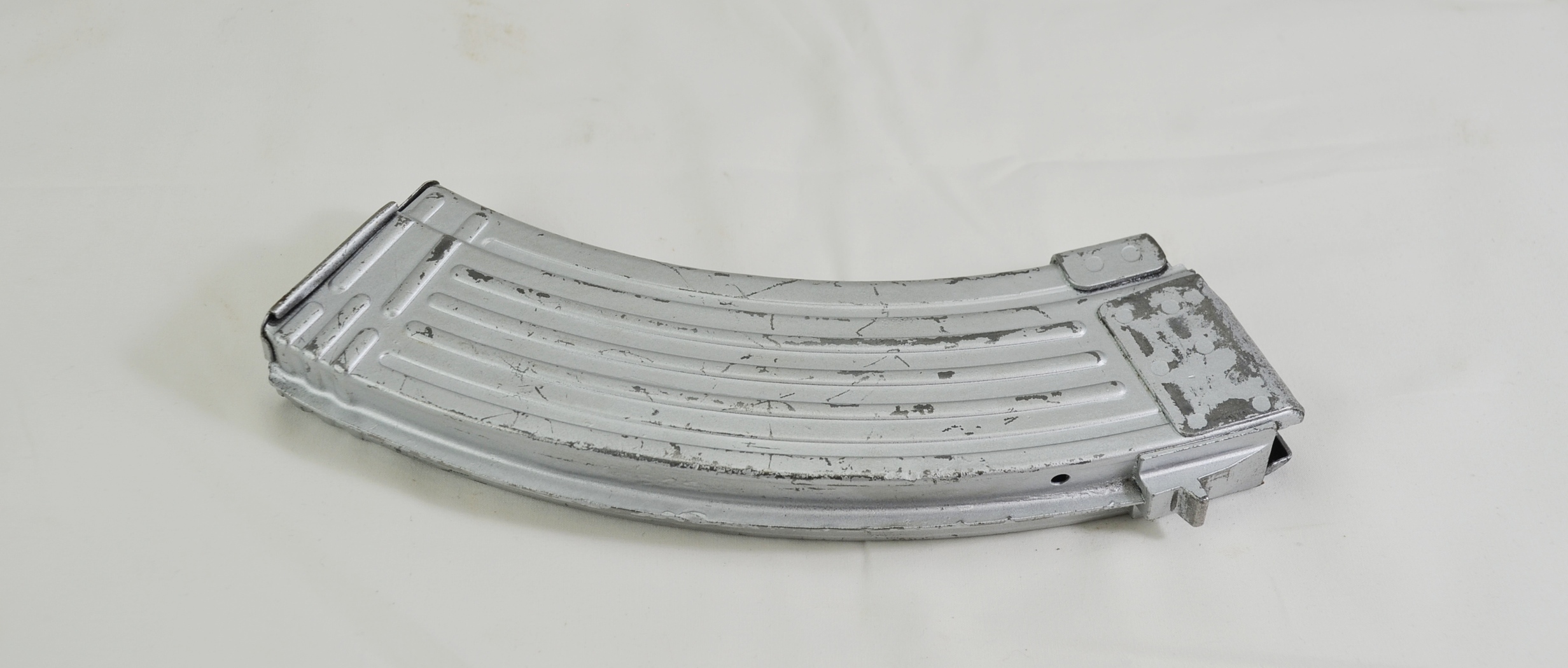 Iraqi Nickel Plated AK-47 Assault Rifle AKMS - Image 12